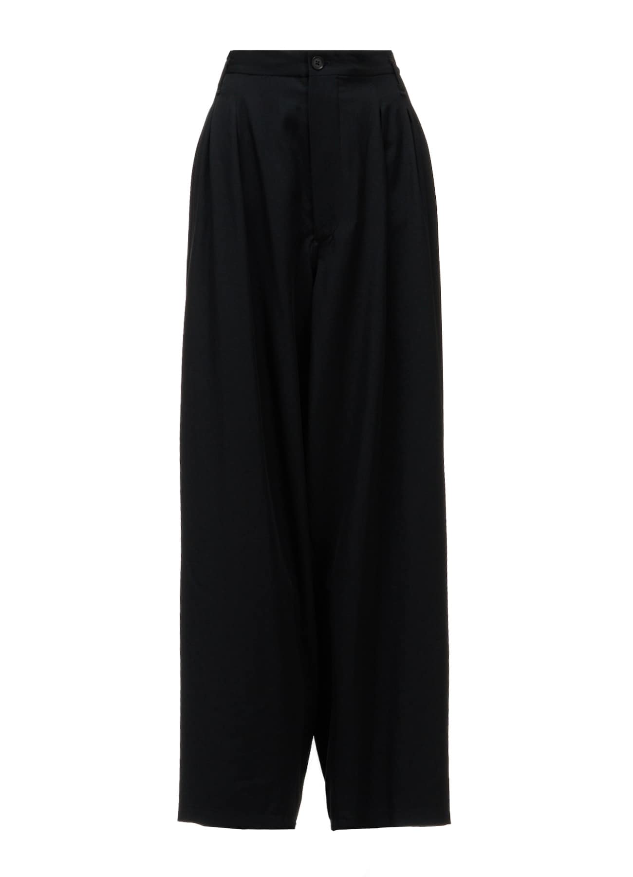 WOOL GABARDINE 12-TUCK PANTS