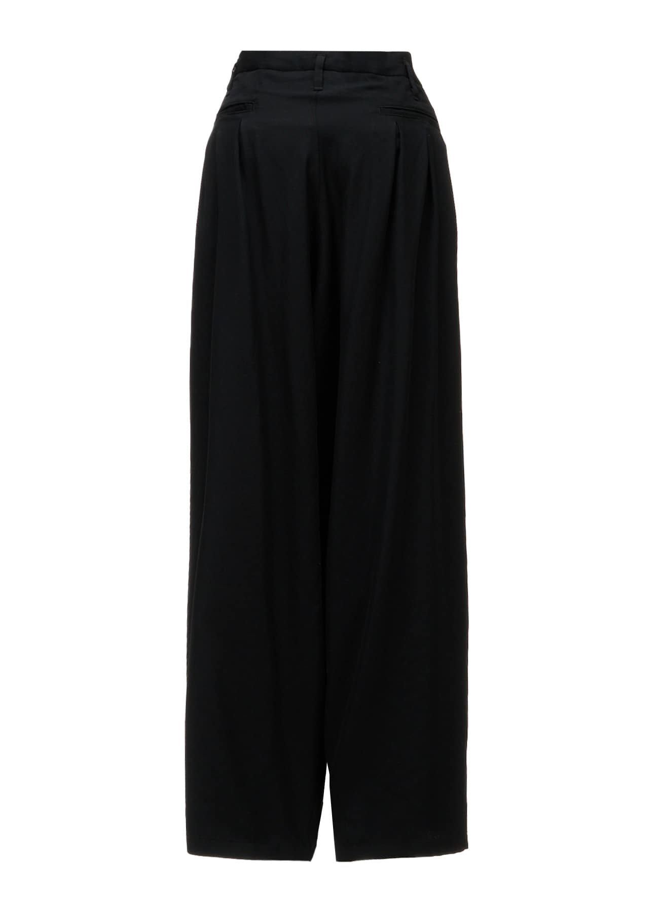 WOOL GABARDINE 12-TUCK PANTS