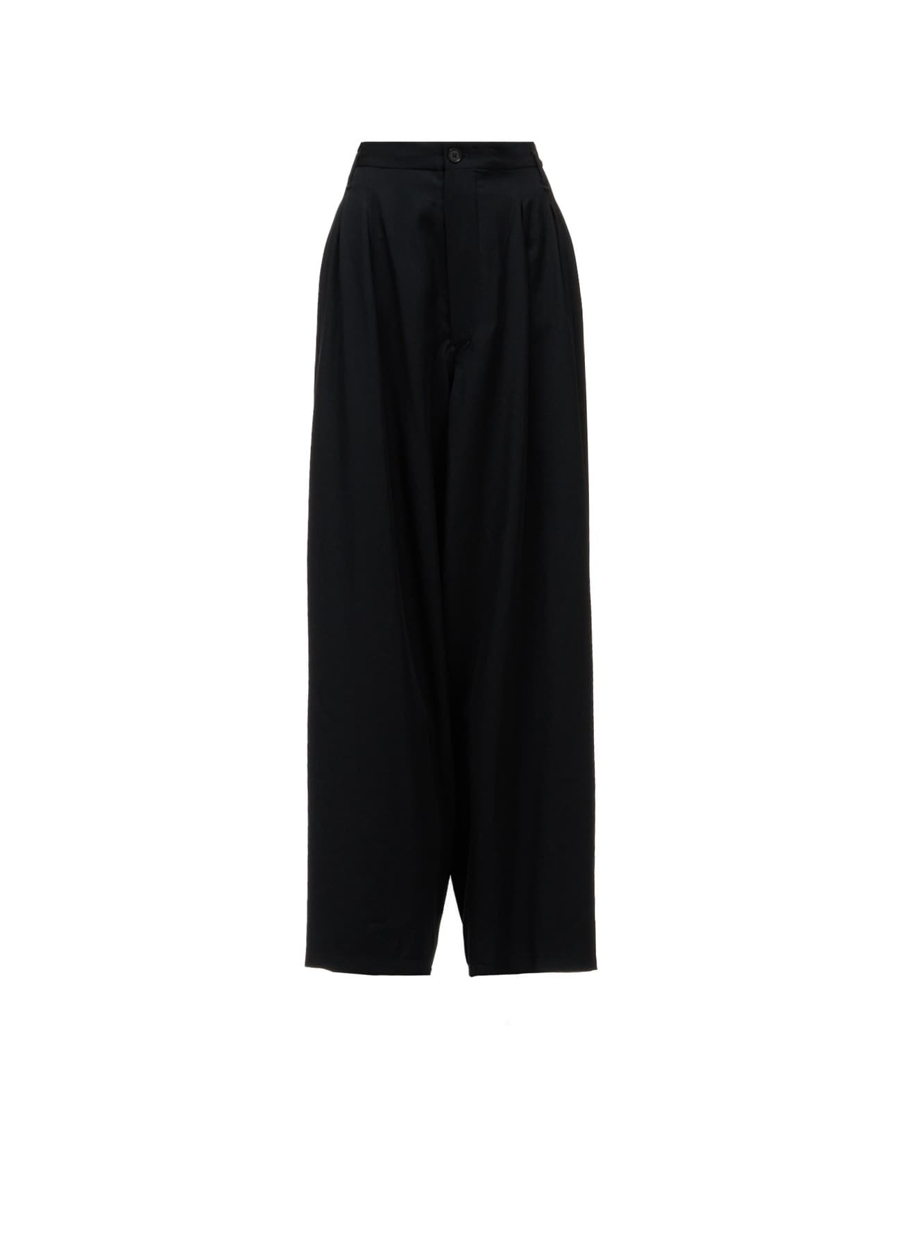 WOOL GABARDINE 12-TUCK PANTS