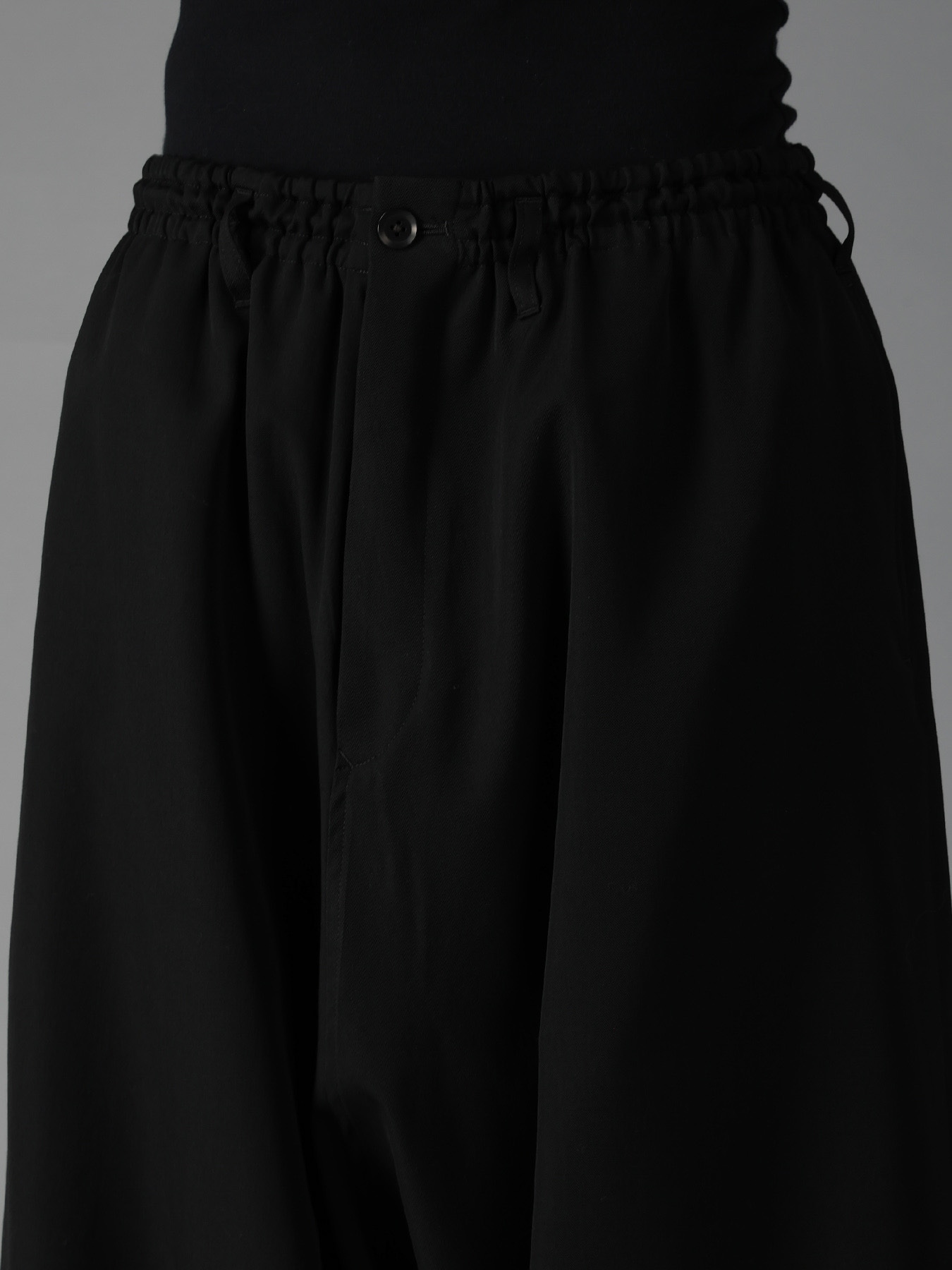 WOOL GABARDINE SAROUEL PANTS