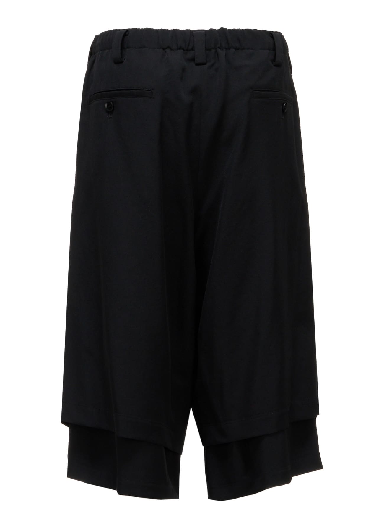 WOOL GABARDINE DOUBLE LAYER HALF PANTS