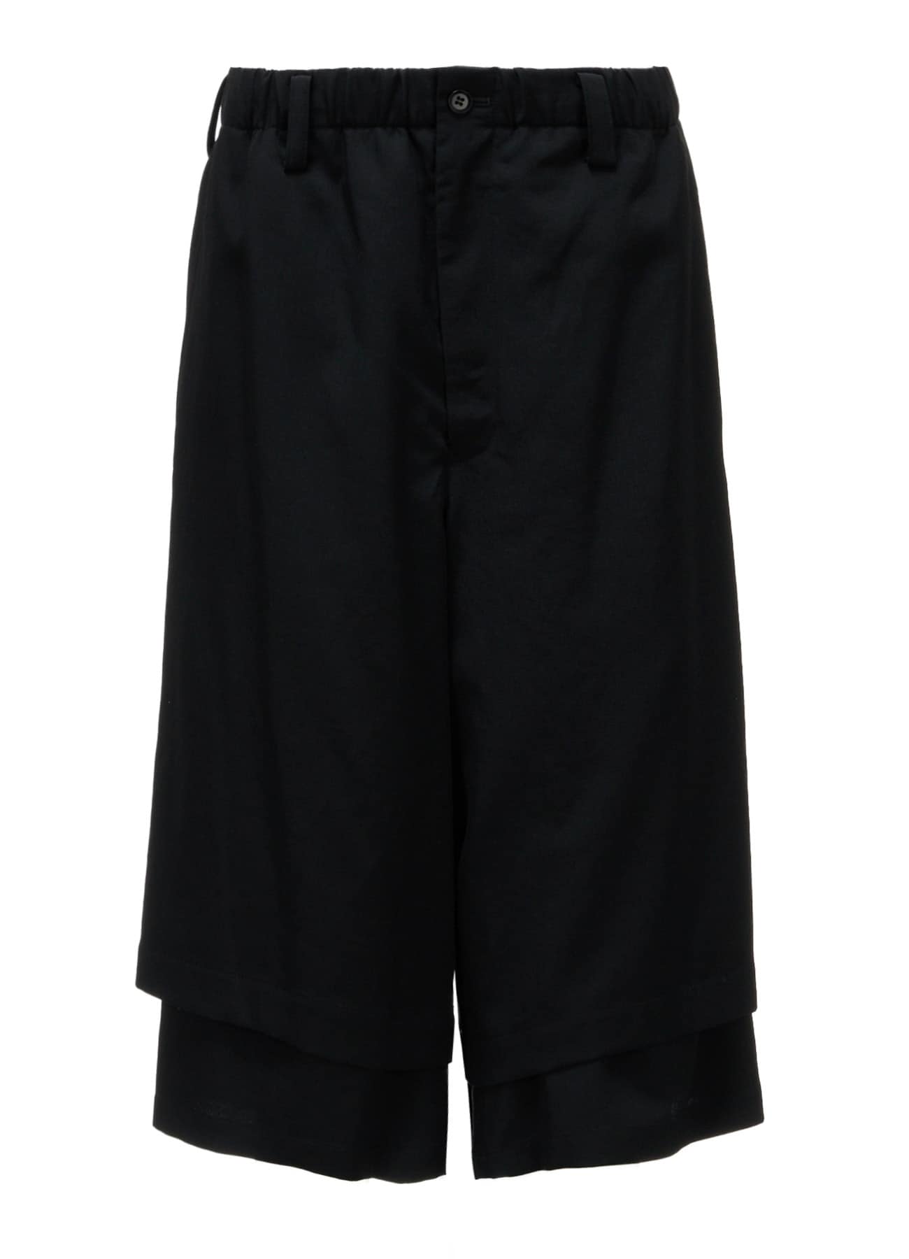 WOOL GABARDINE DOUBLE LAYER HALF PANTS