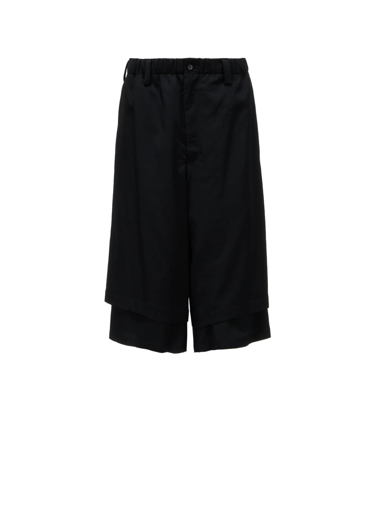 WOOL GABARDINE DOUBLE LAYER HALF PANTS