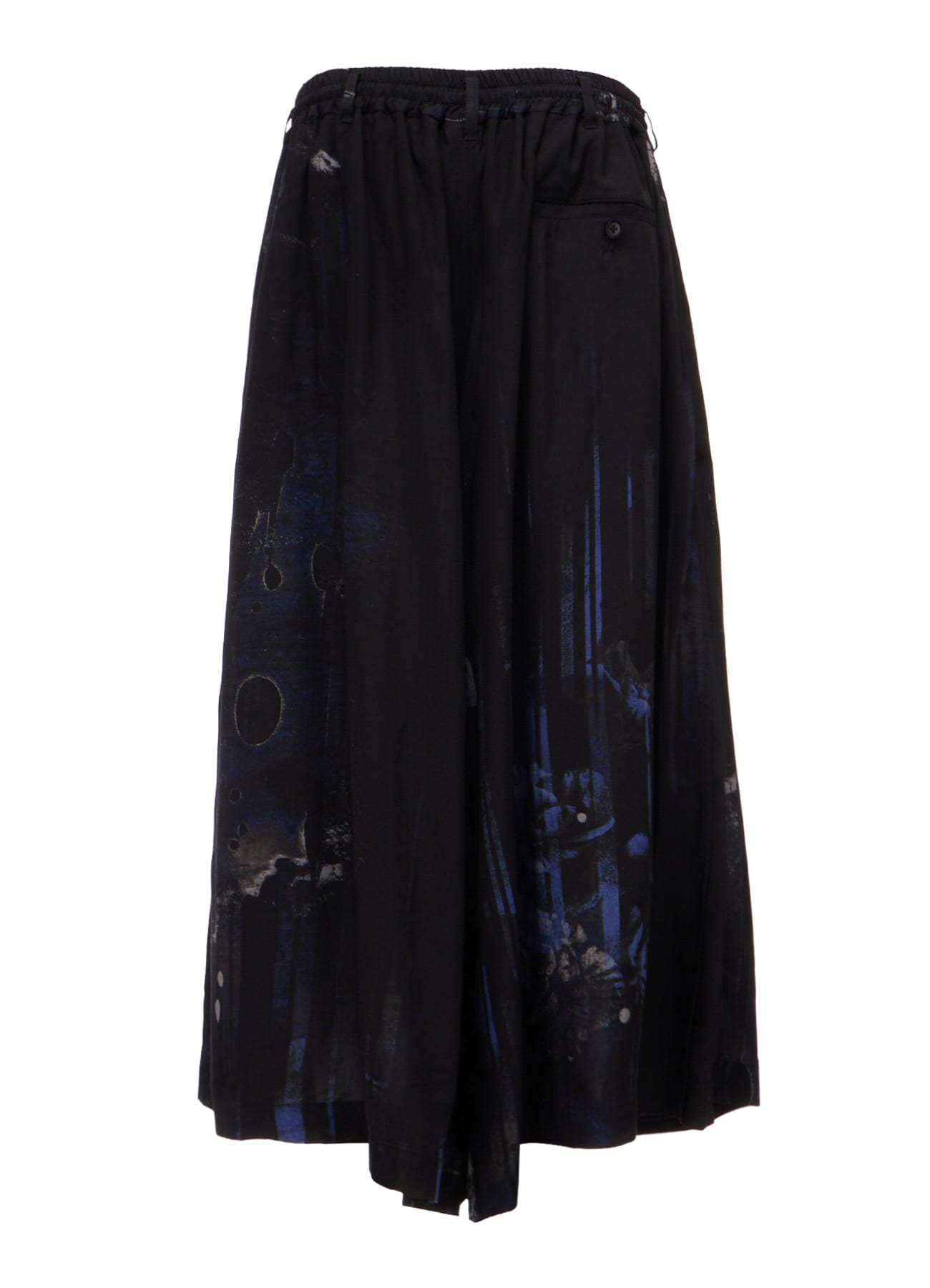 RAYON FLORAL STRIPED CULOTTE PANTS