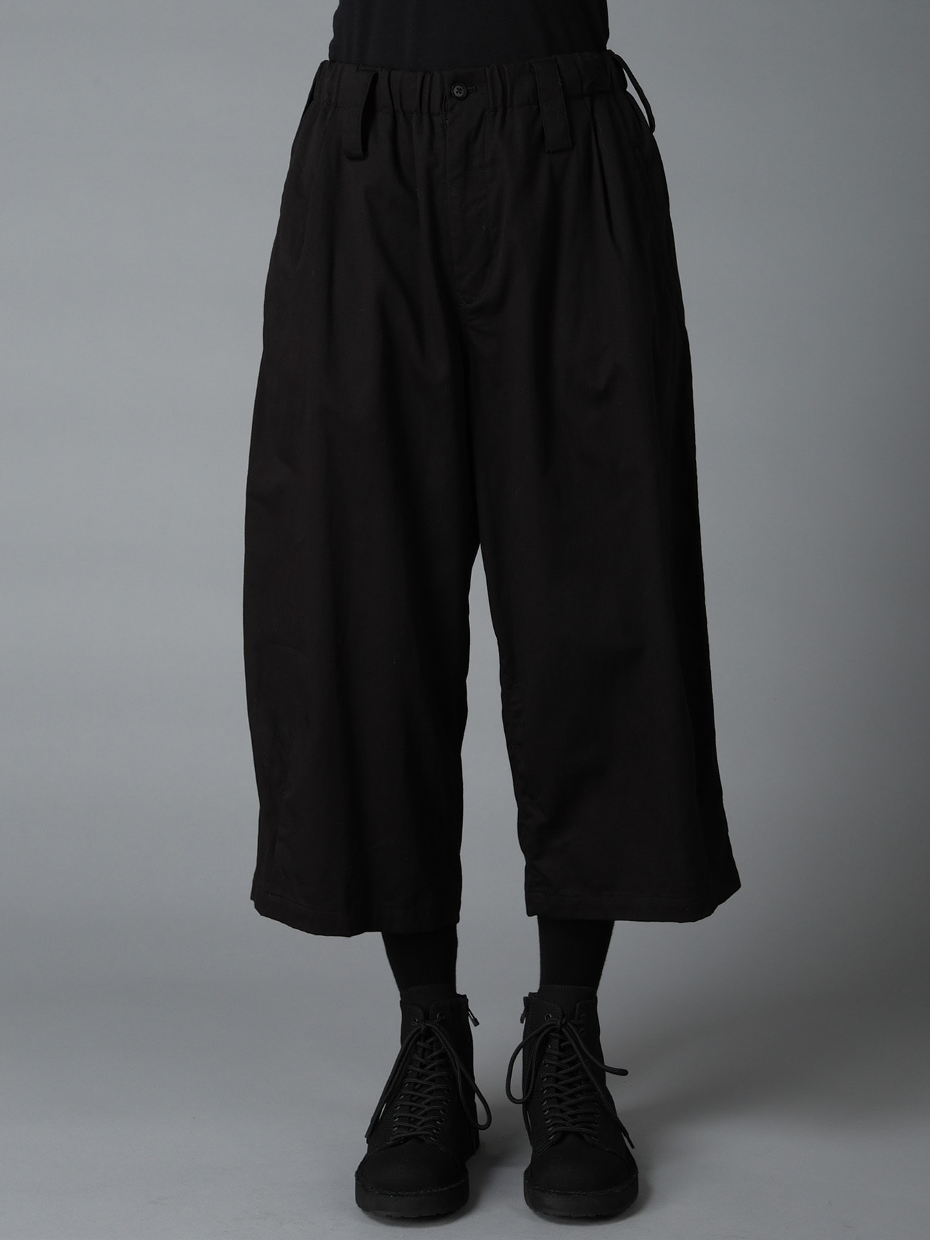 COTTON TWILL WIDE PANTS