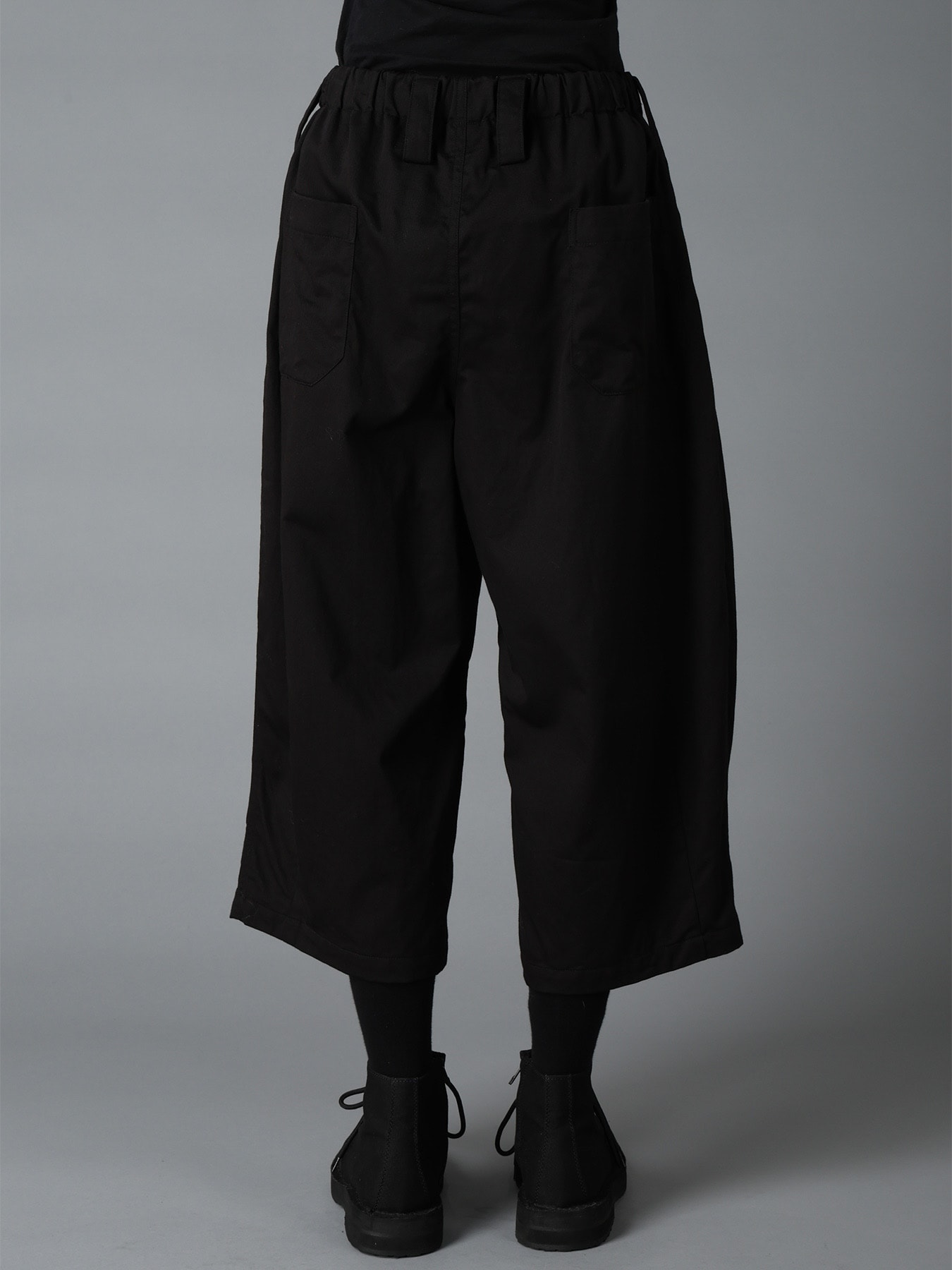 COTTON TWILL WIDE PANTS