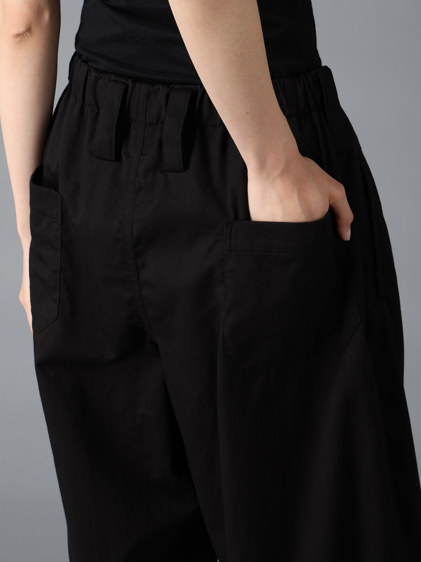 COTTON TWILL WIDE PANTS