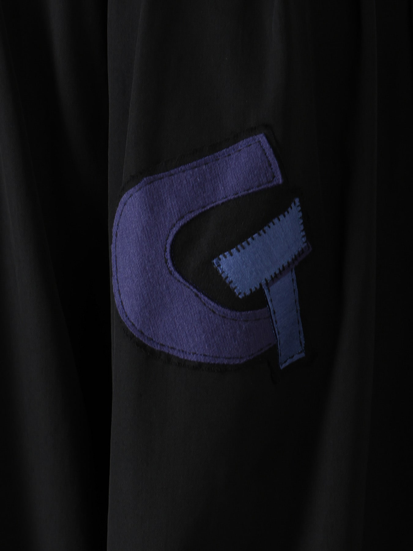 WOOL GABARDINE APPLIQUE BALLOON PANTS