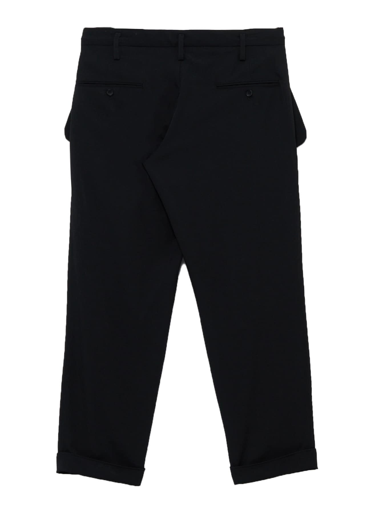 WOOL GABARDINE FLAP PANTS