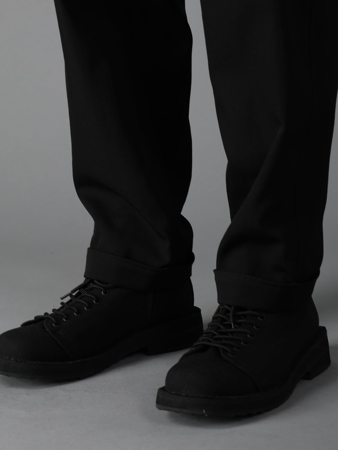 WOOL GABARDINE FLAP PANTS