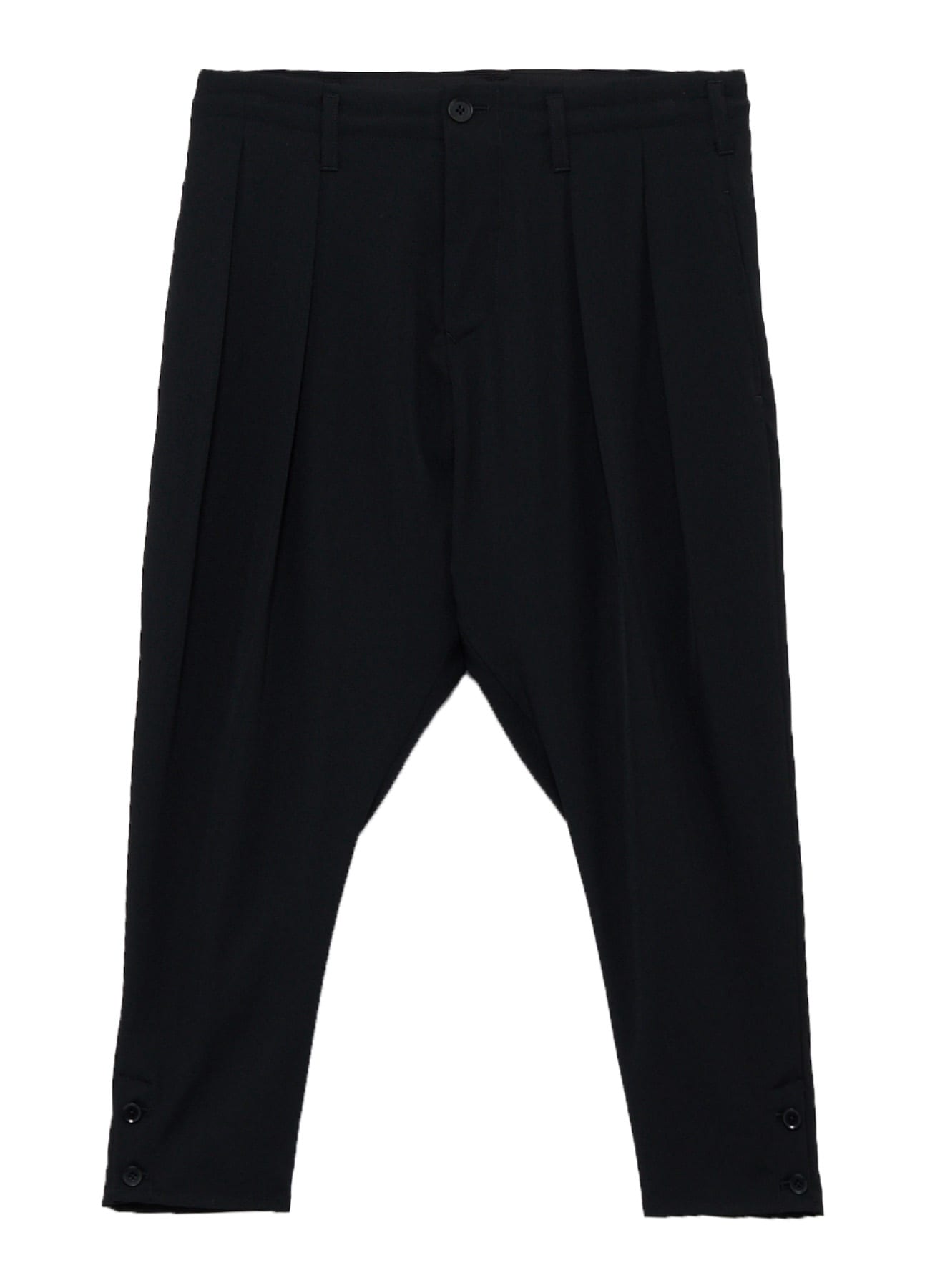 WOOL GABARDINE TAPERED PANTS