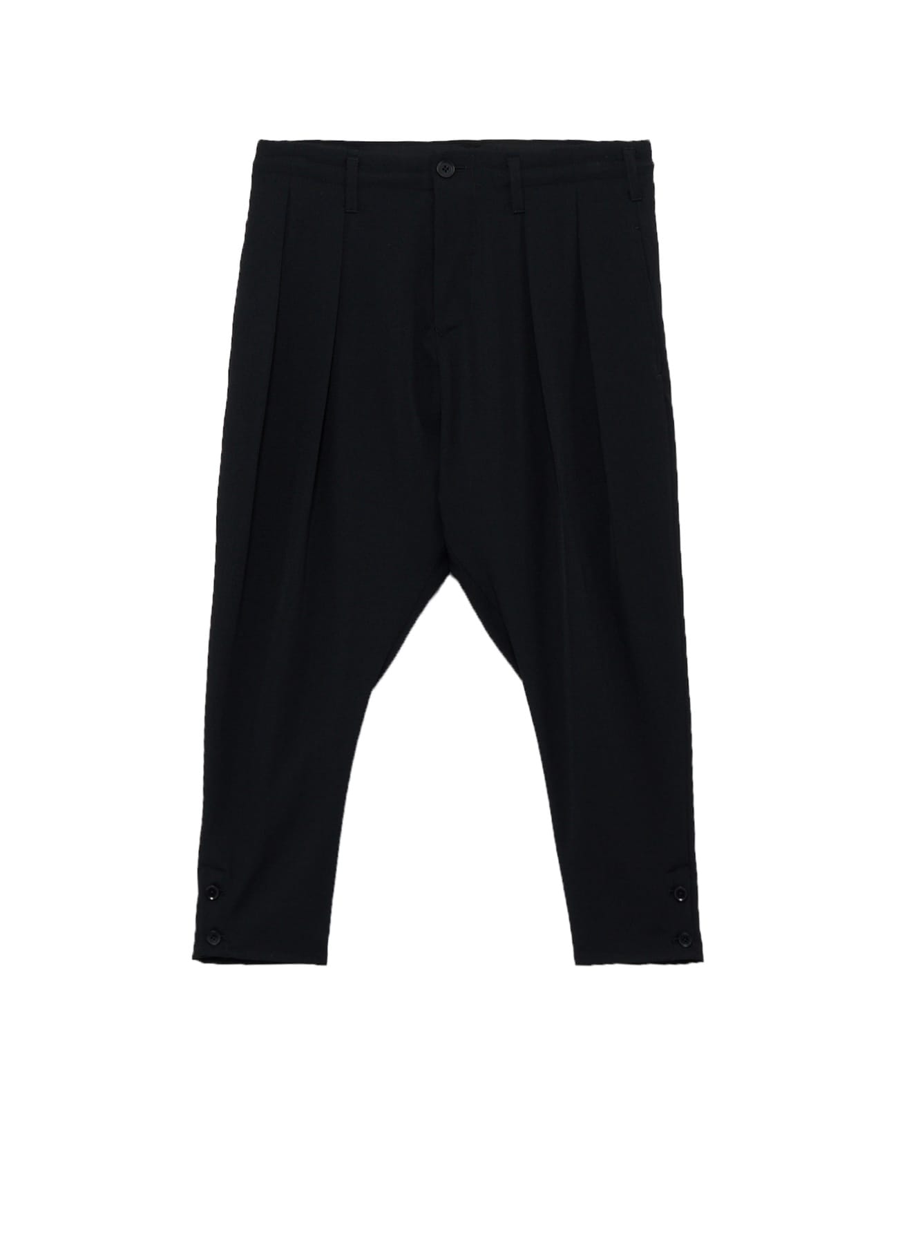 WOOL GABARDINE TAPERED PANTS