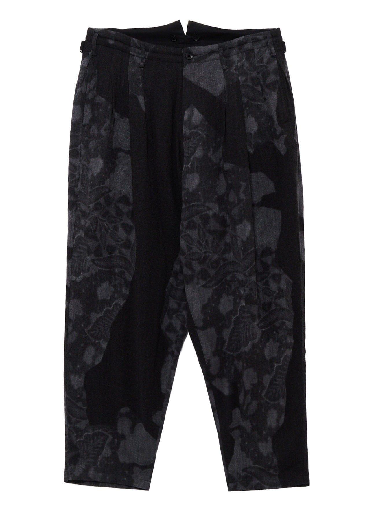 BATIK PATTERN 3-TUCK PANTS WITH FLAPS