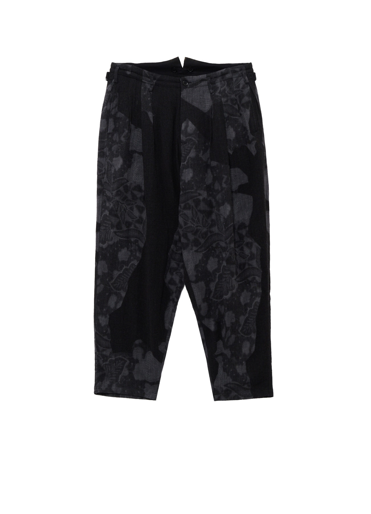 BATIK PATTERN 3-TUCK PANTS WITH FLAPS