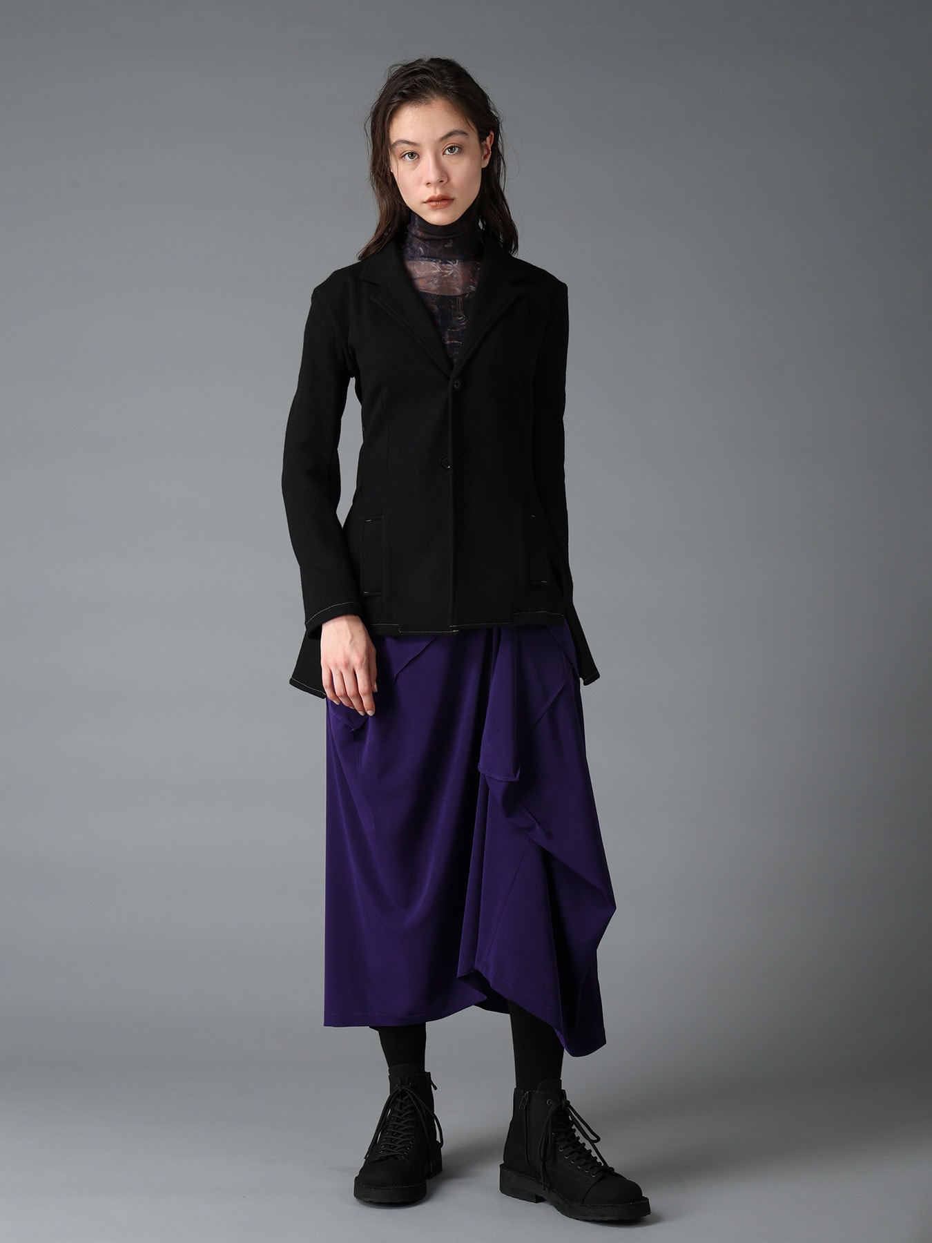 CREPE de CHINE SQUARE SKIRT