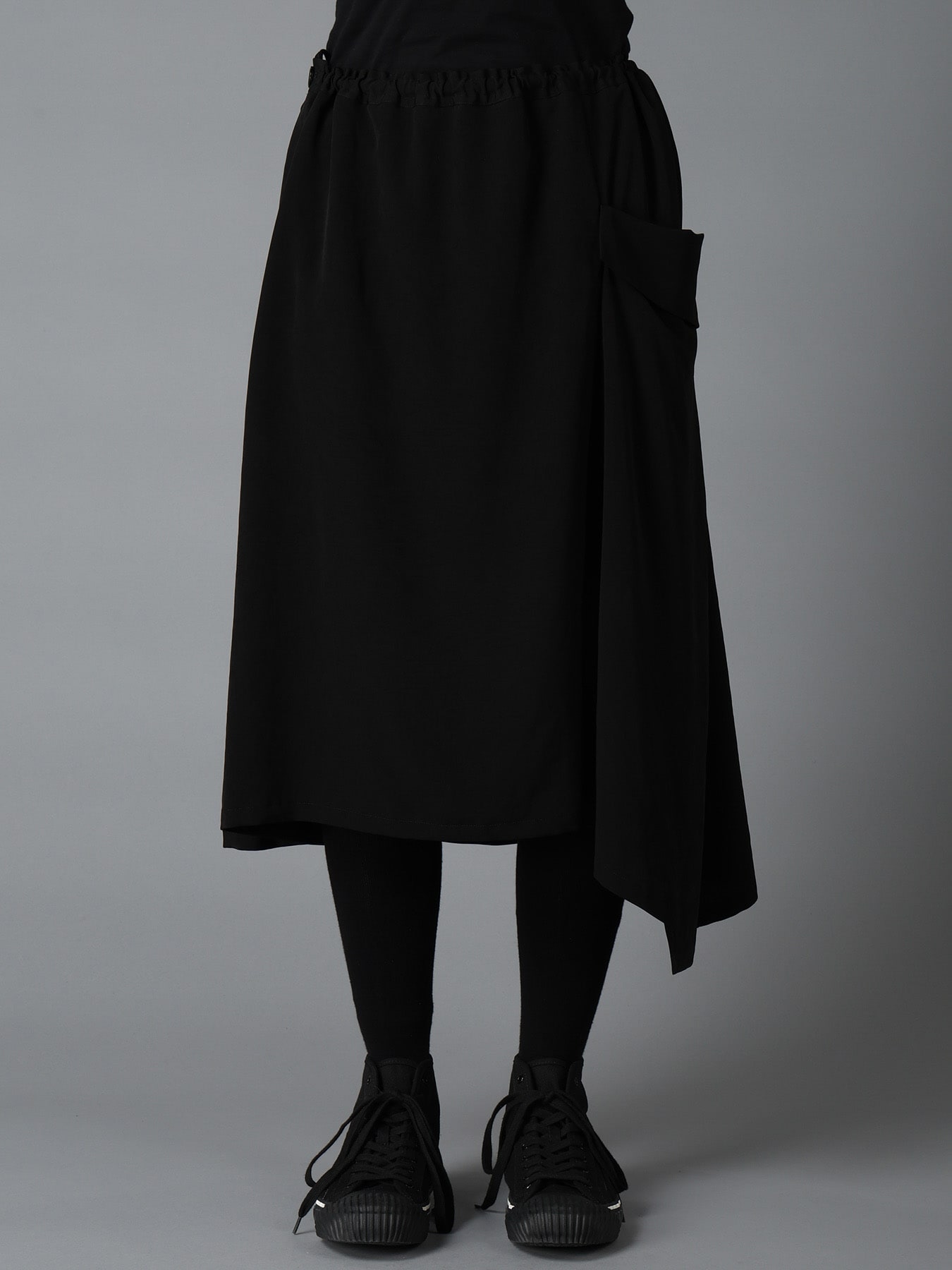 CREPE de CHINE LEFT DROP GATHER SKIRT