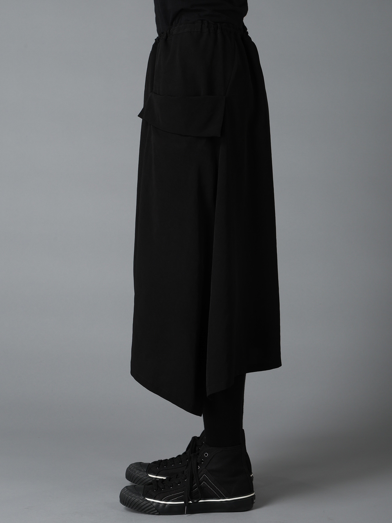 CREPE de CHINE LEFT DROP GATHER SKIRT