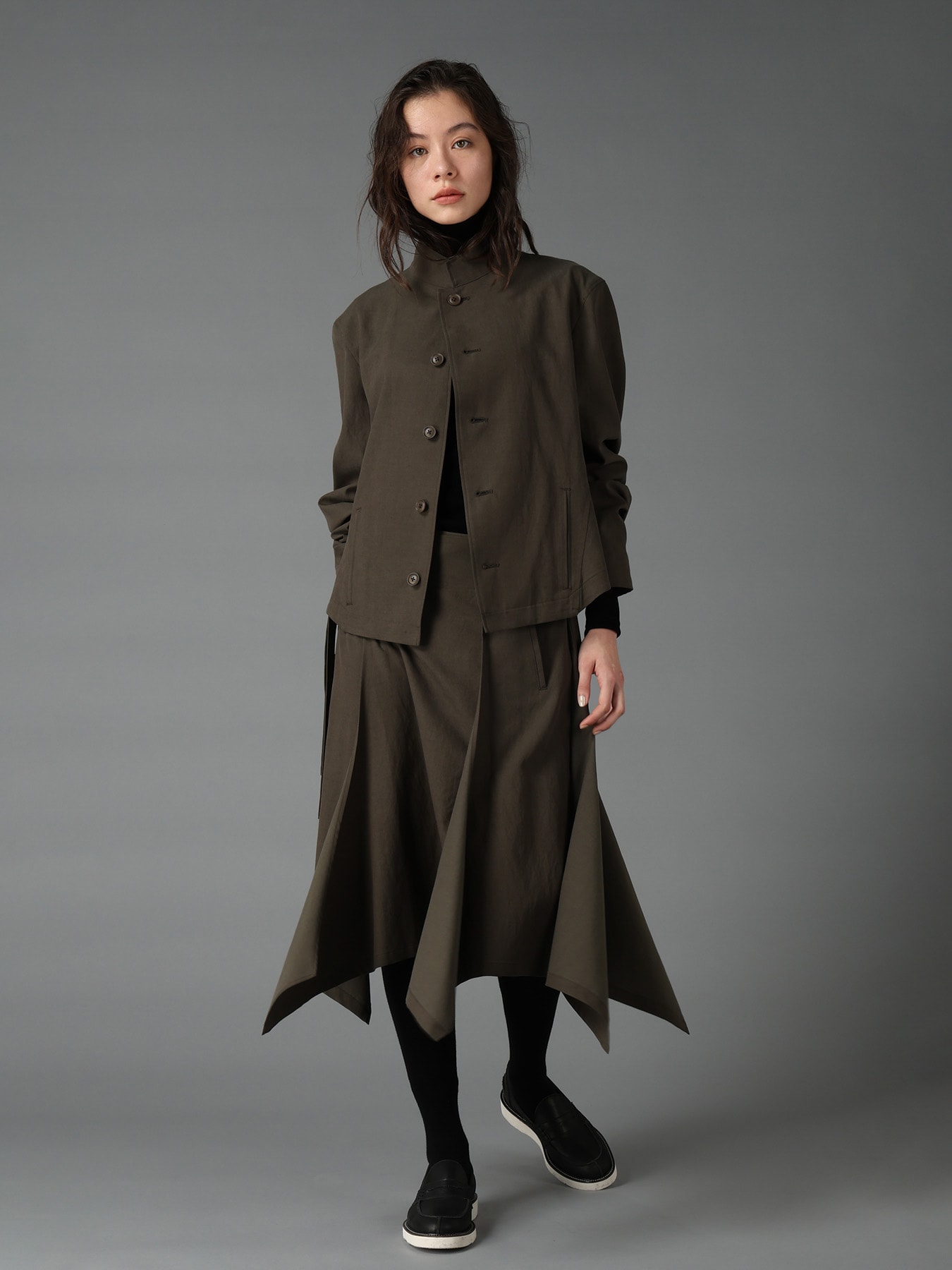 CELLULOSE COTTON BIO TWILL WRAP SKIRT