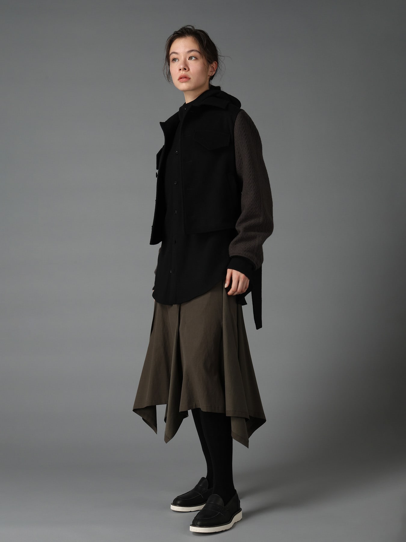 CELLULOSE COTTON BIO TWILL WRAP SKIRT