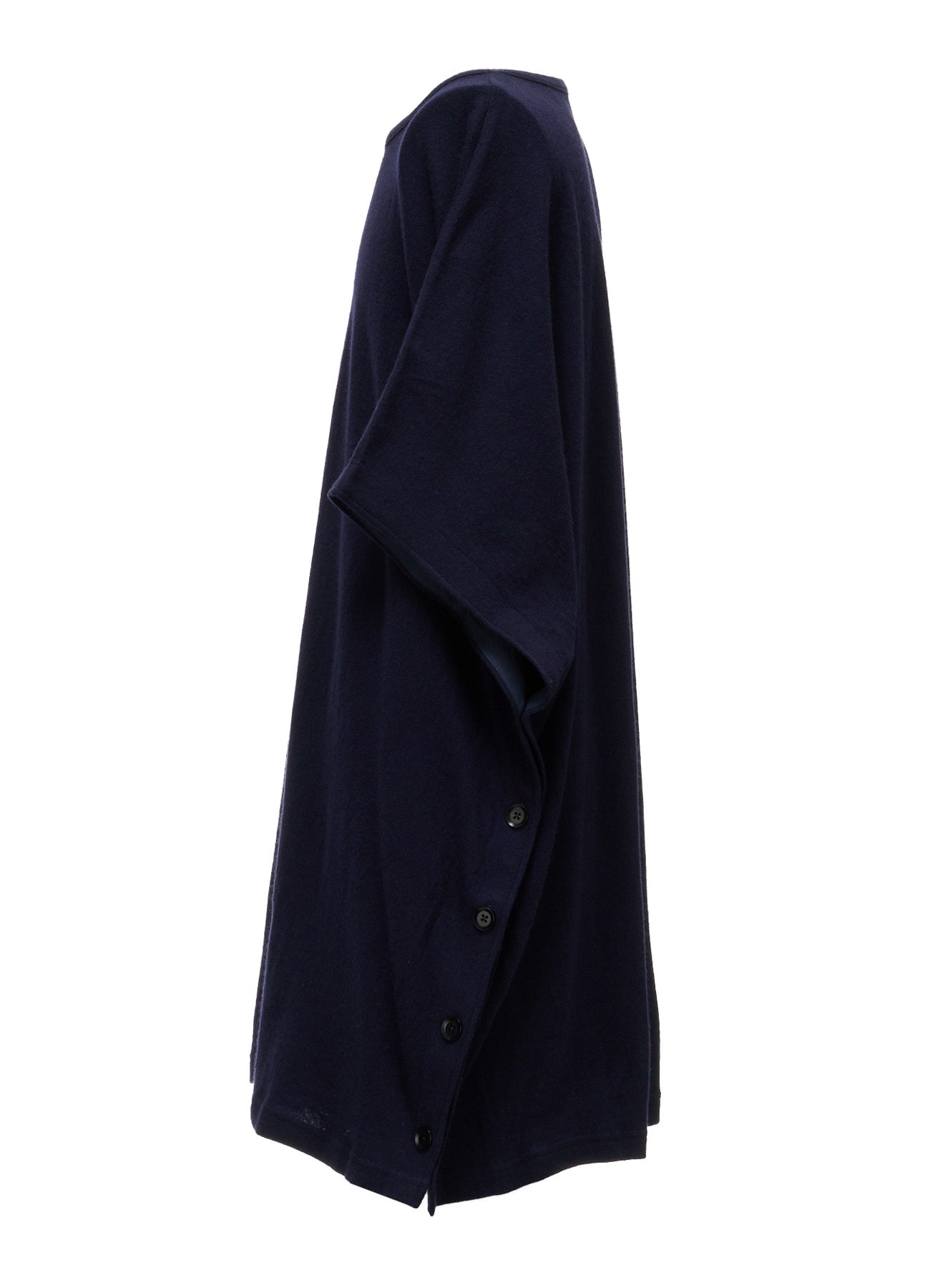 AIRY FEATHERY SIDE-BUTTON OVERSIZED SHORT-SLEEVE T-SHIRT