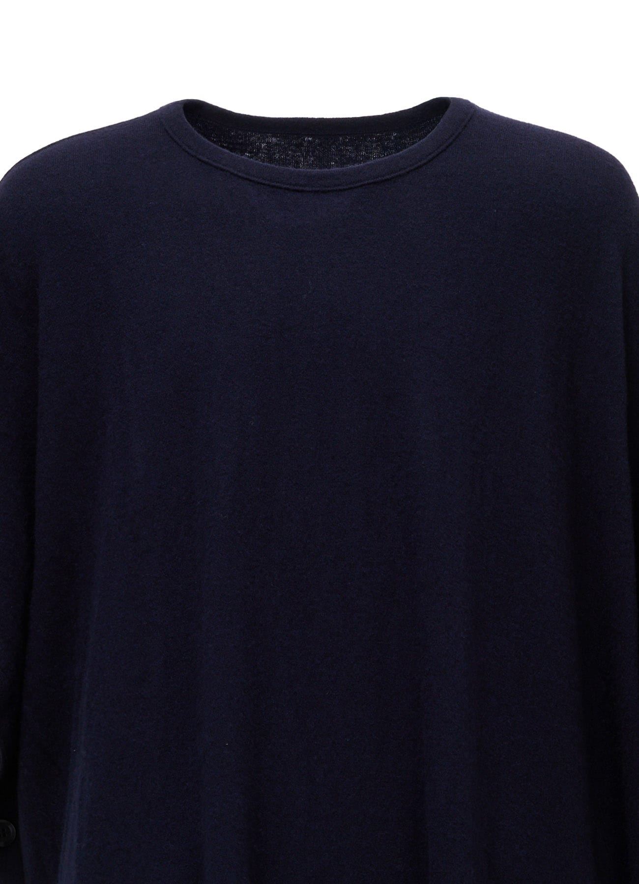 AIRY FEATHERY SIDE-BUTTON OVERSIZED SHORT-SLEEVE T-SHIRT