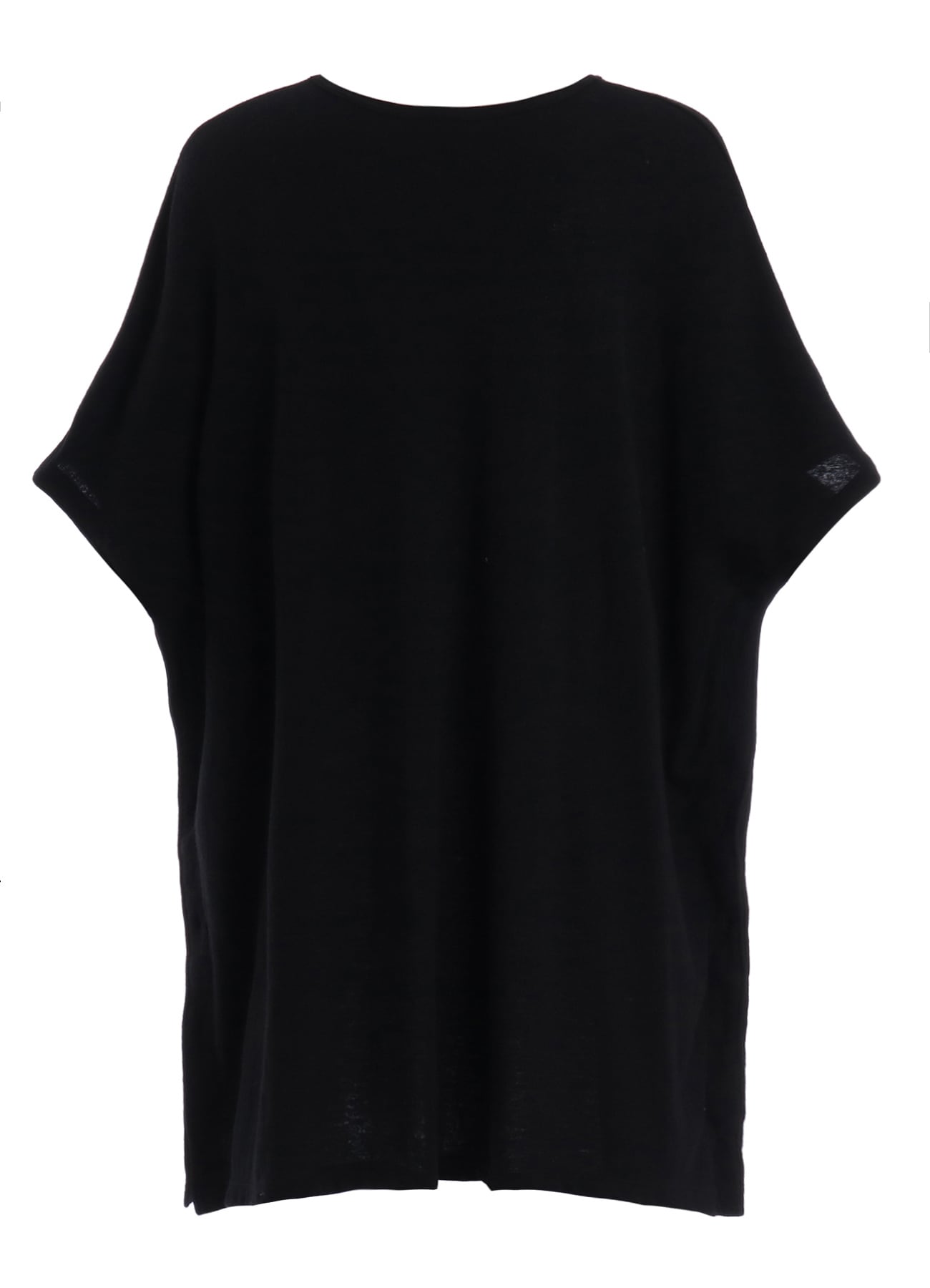 AIRY FEATHERY SIDE-BUTTON OVERSIZED SHORT-SLEEVE T-SHIRT