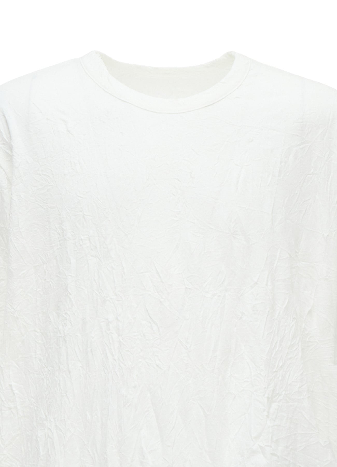 CATCH WASHER WRINKLE JERSEY LEFT SIDE CUT OUT SHORT SLEEVED T