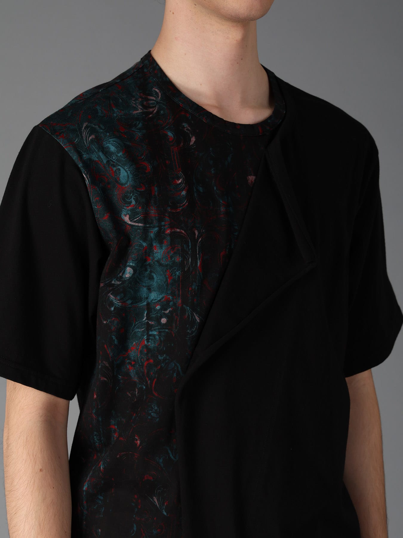PAISLEY+COTTON JERSEY SHORT SLEEVED T