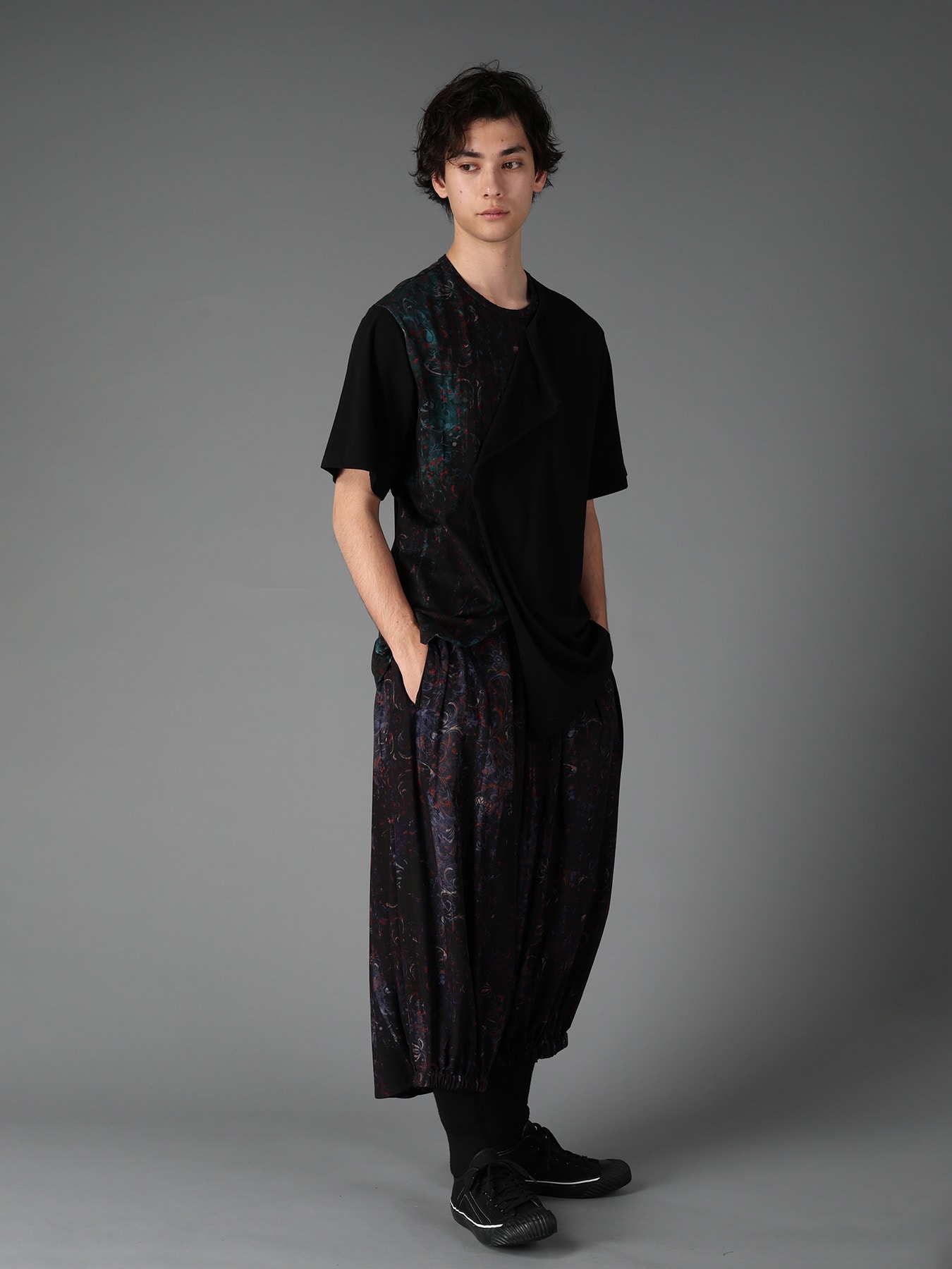 PAISLEY+COTTON JERSEY SHORT SLEEVED T