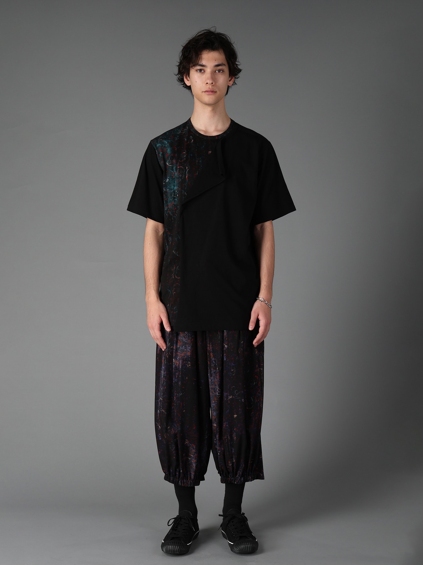 PAISLEY+COTTON JERSEY SHORT SLEEVED T