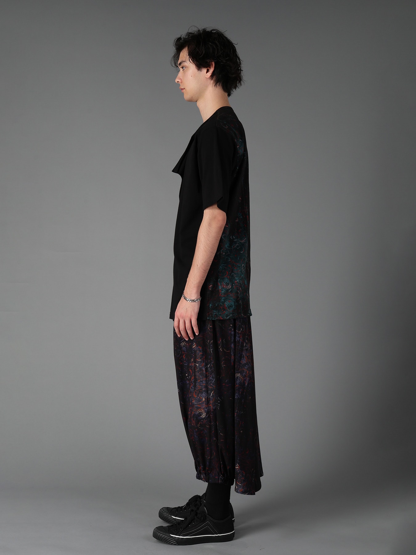 PAISLEY+COTTON JERSEY SHORT SLEEVED T