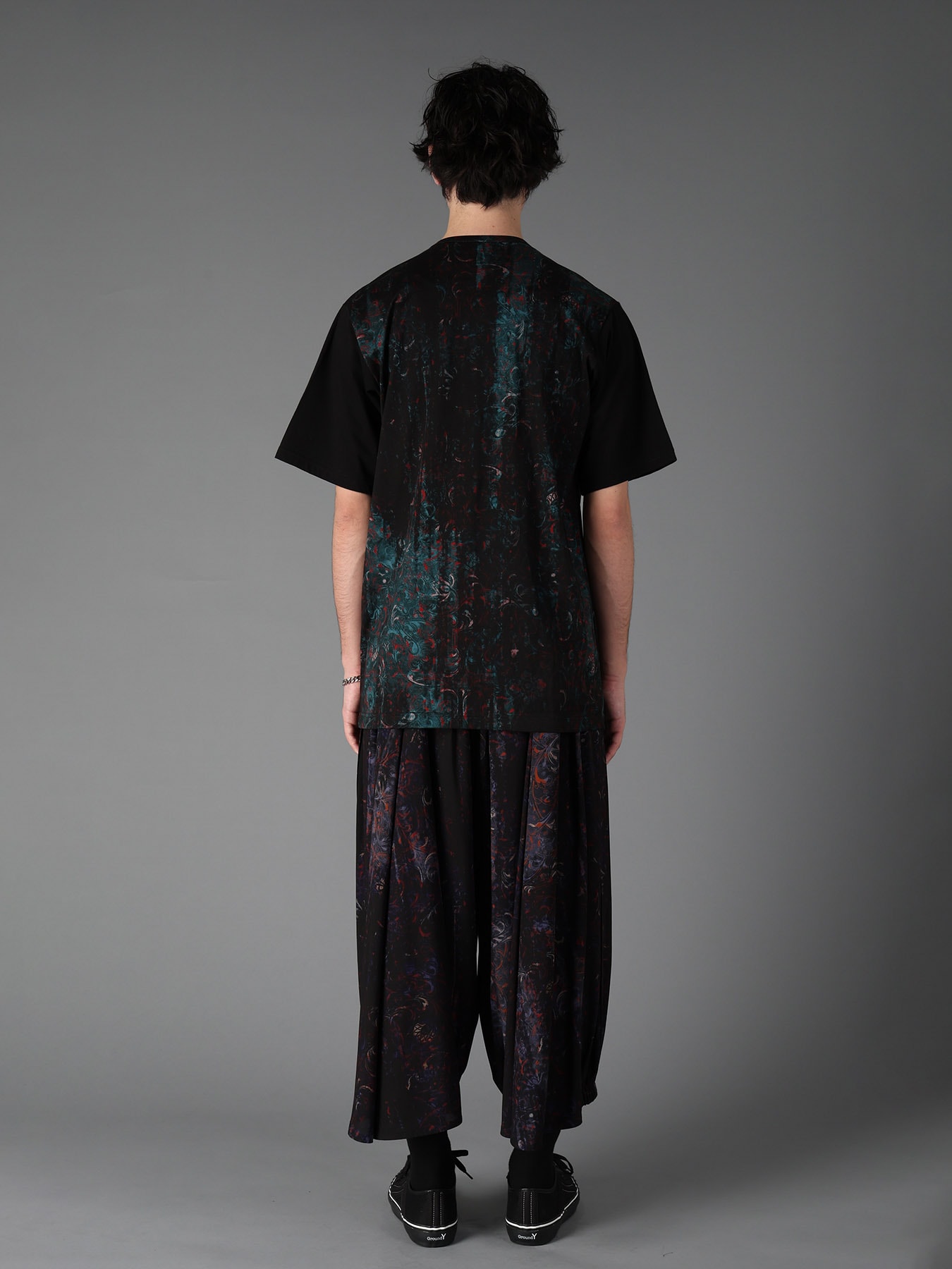 PAISLEY+COTTON JERSEY SHORT SLEEVED T