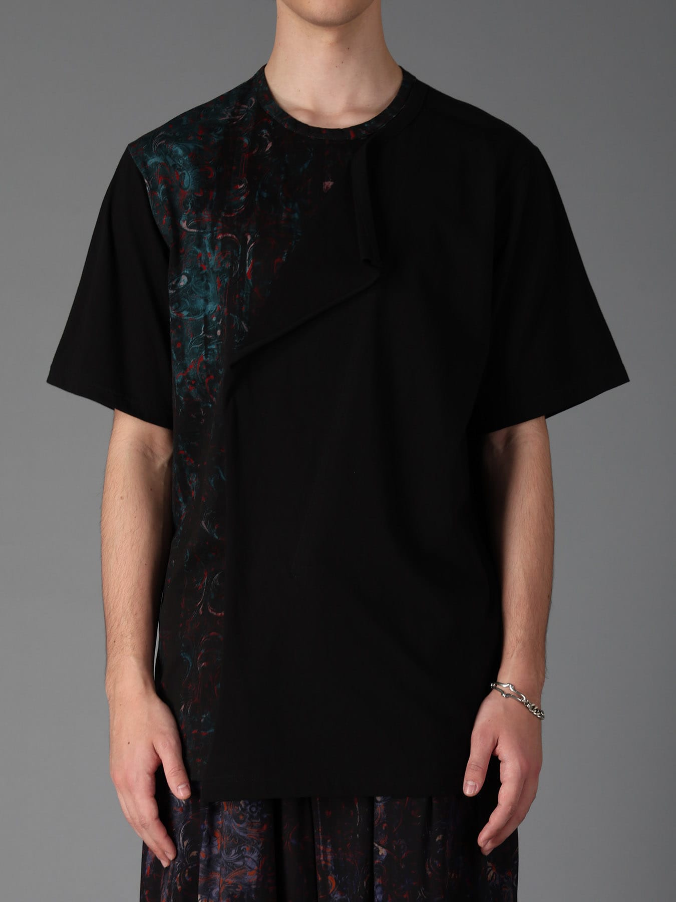 PAISLEY+COTTON JERSEY SHORT SLEEVED T