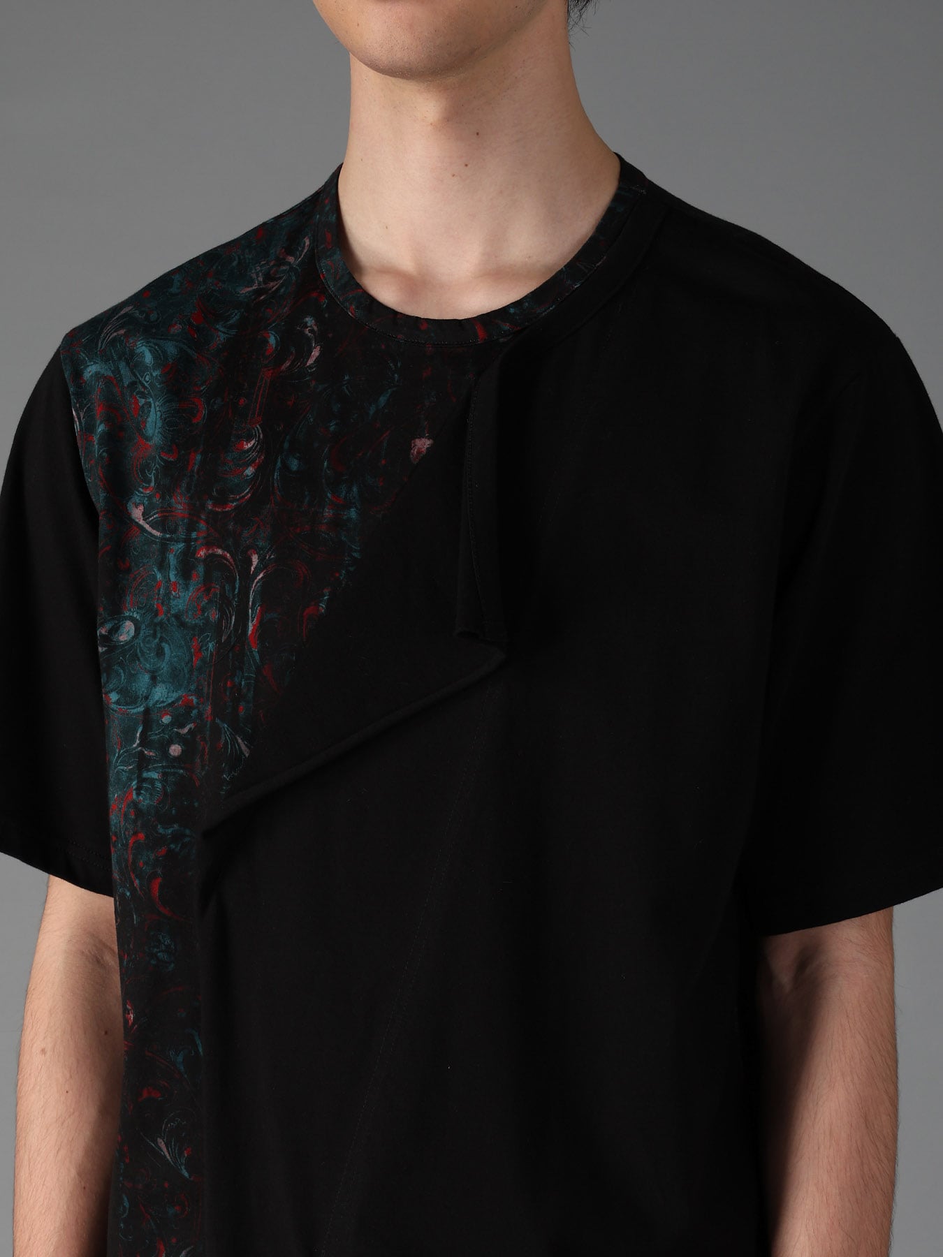PAISLEY+COTTON JERSEY SHORT SLEEVED T
