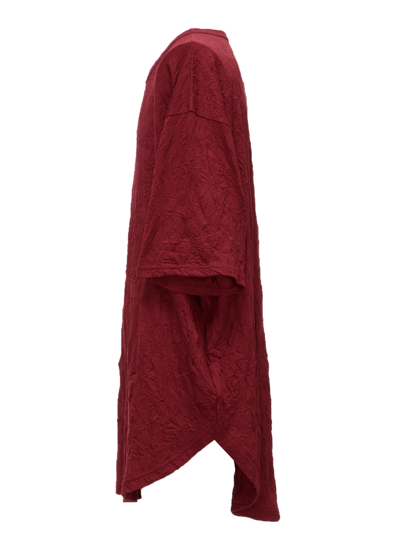 CATCH WASHER WRINKLE JERSEY ROUND HEM JUMBO SHORT SLEEVED T