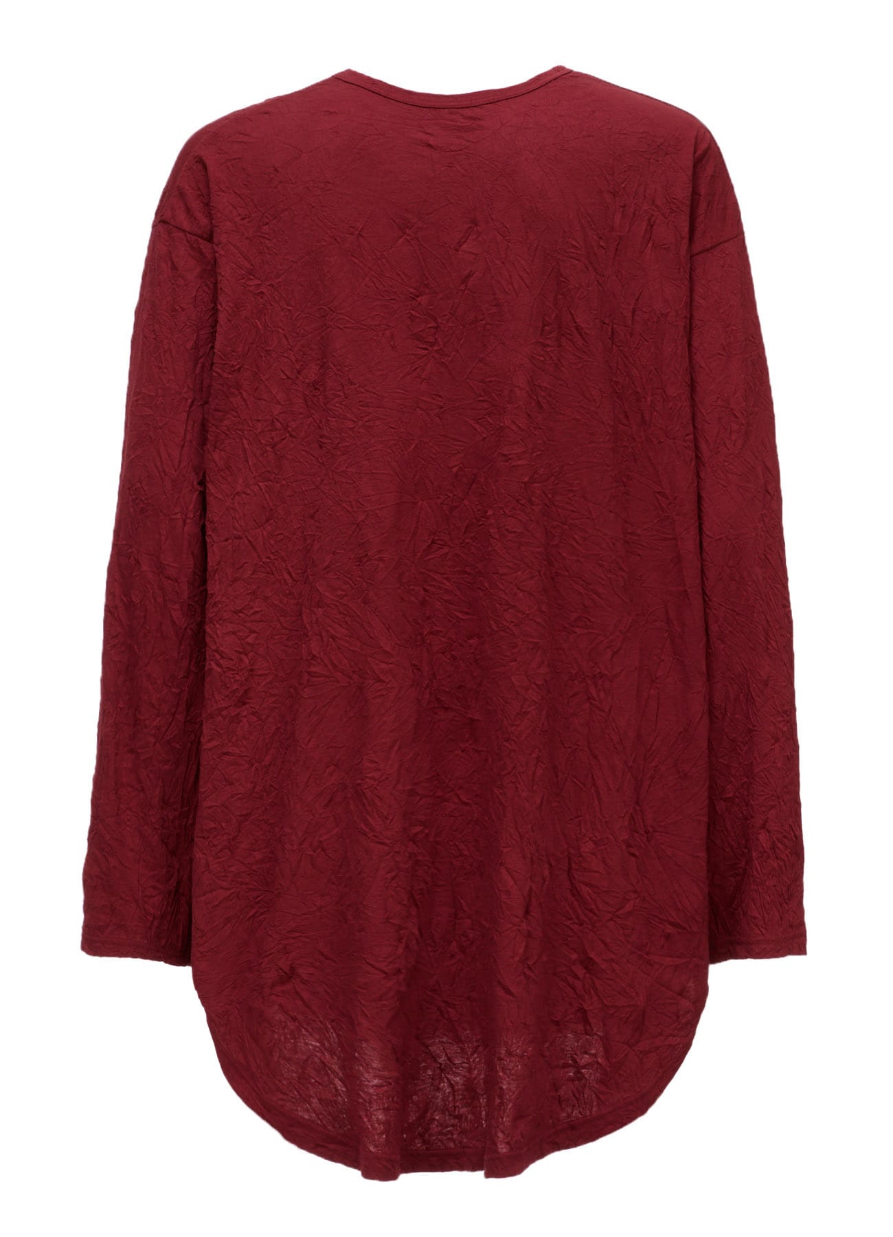 CATCH WASHER WRINKLE JERSEY ROUND HEM JUMBO LONG SLEEVED T
