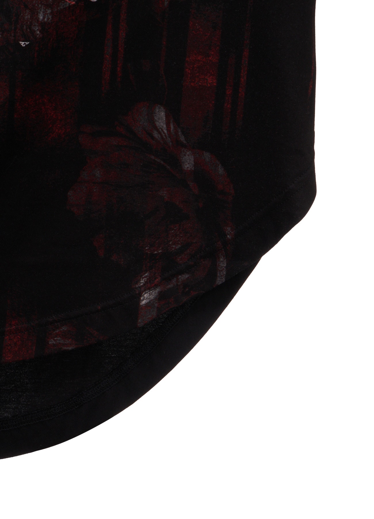FLORAL STRIPED & COTTON JERSEY JUMBO LONG-SLEEVED T-SHIRT