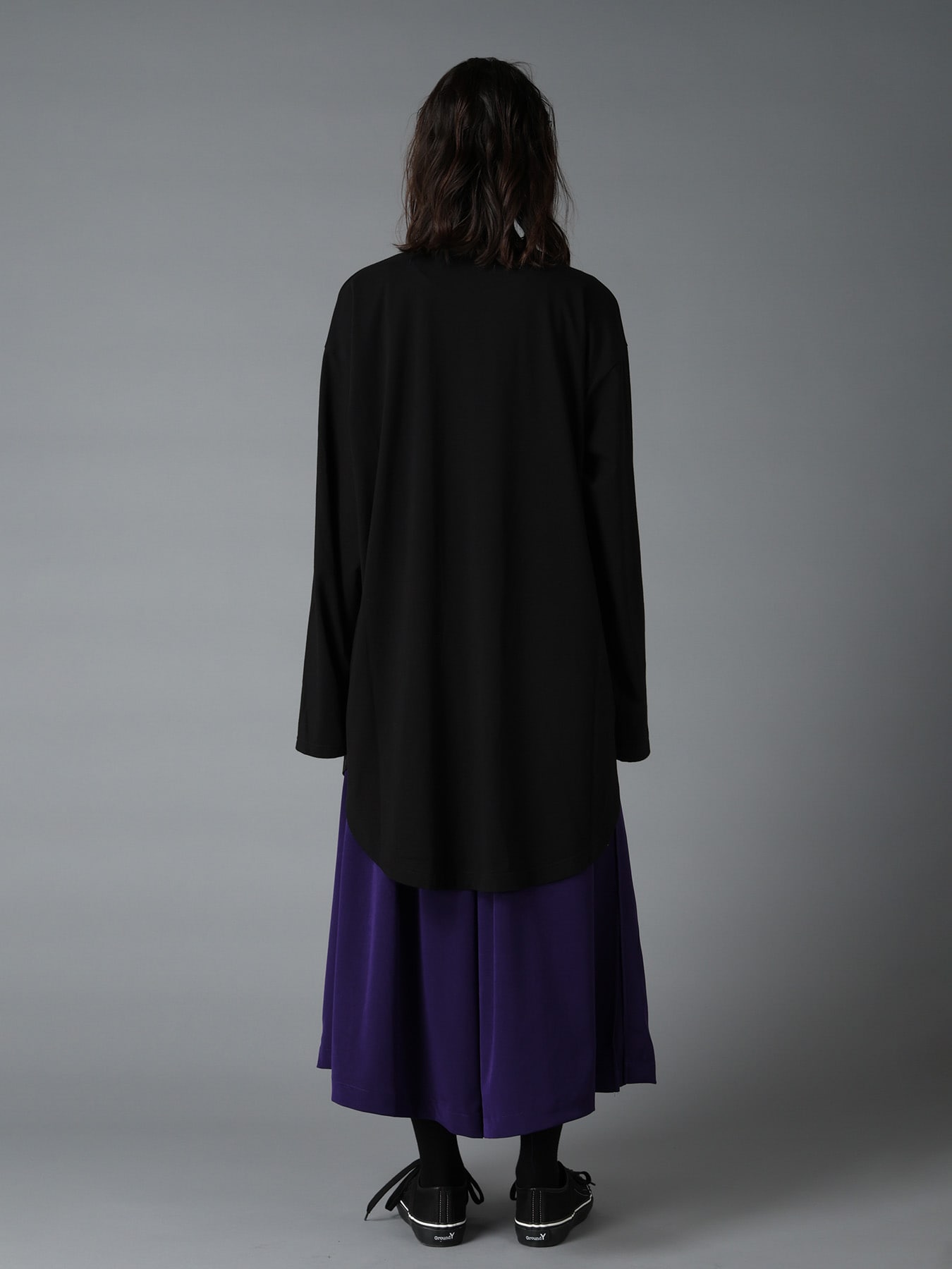FLORAL STRIPED & COTTON JERSEY JUMBO LONG-SLEEVED T-SHIRT