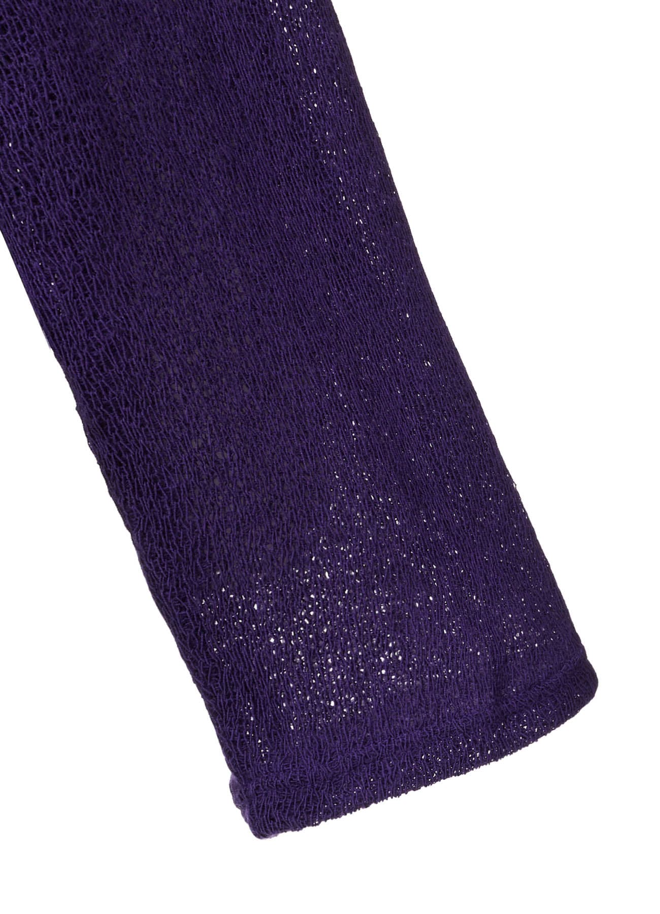 SPIDER WEB KNIT ROUND-HEM JUMBO LONG-SLEEVED T