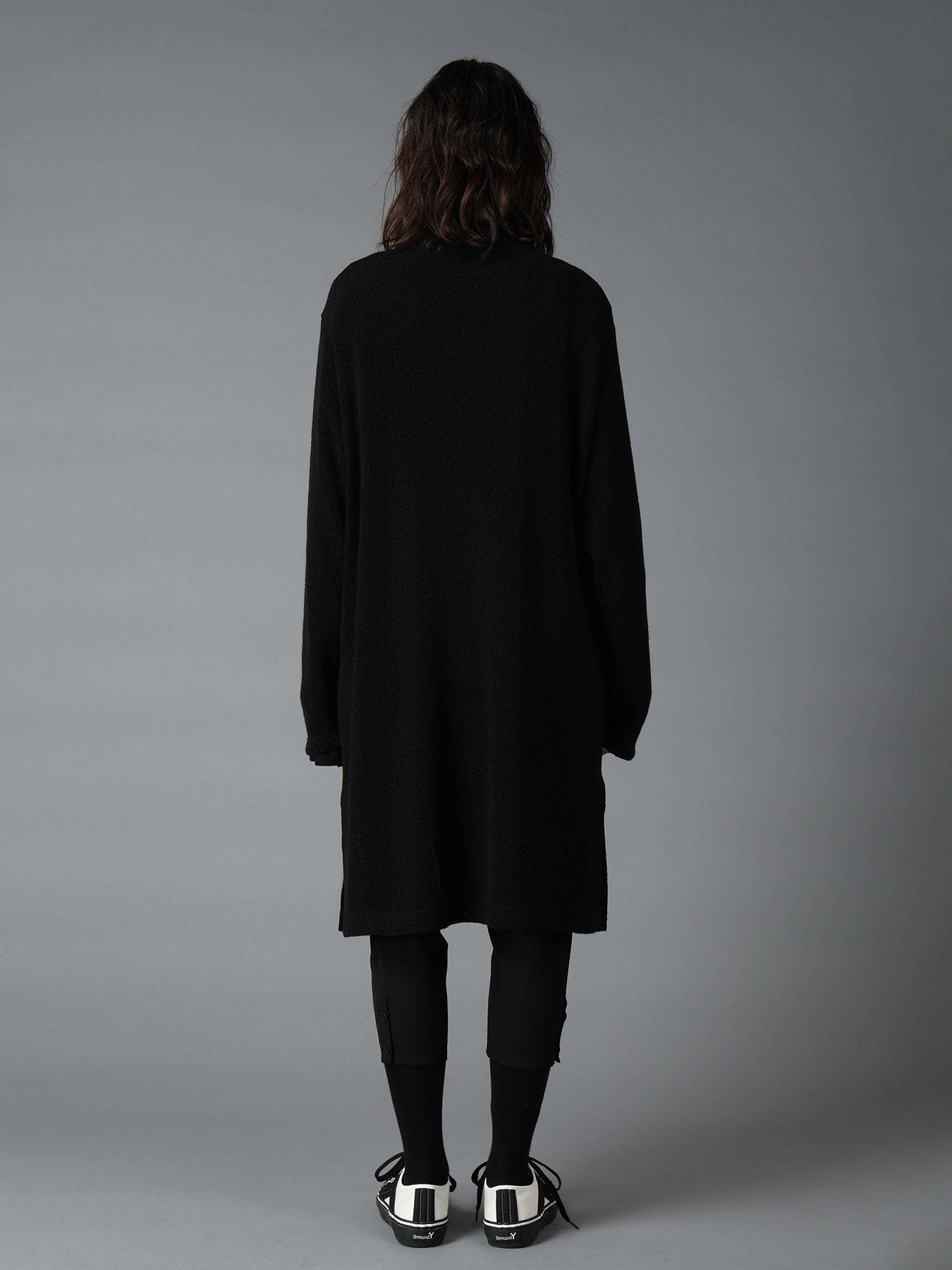 SPIDER WEB KNIT V-NECK LONG CARDIGAN