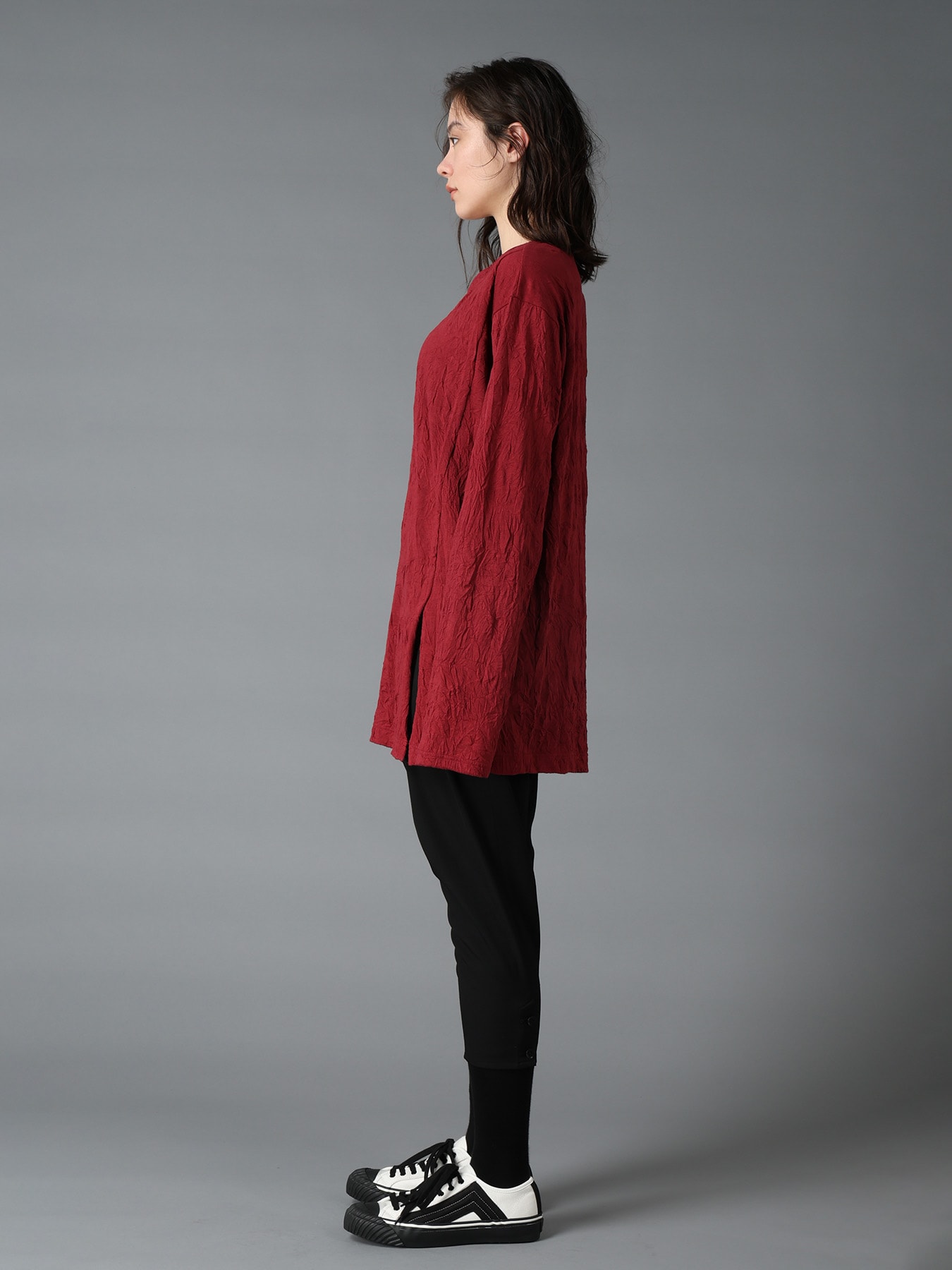 CATCH WASHER WRINKLE JERSEY MIX LONG SLEEVED T