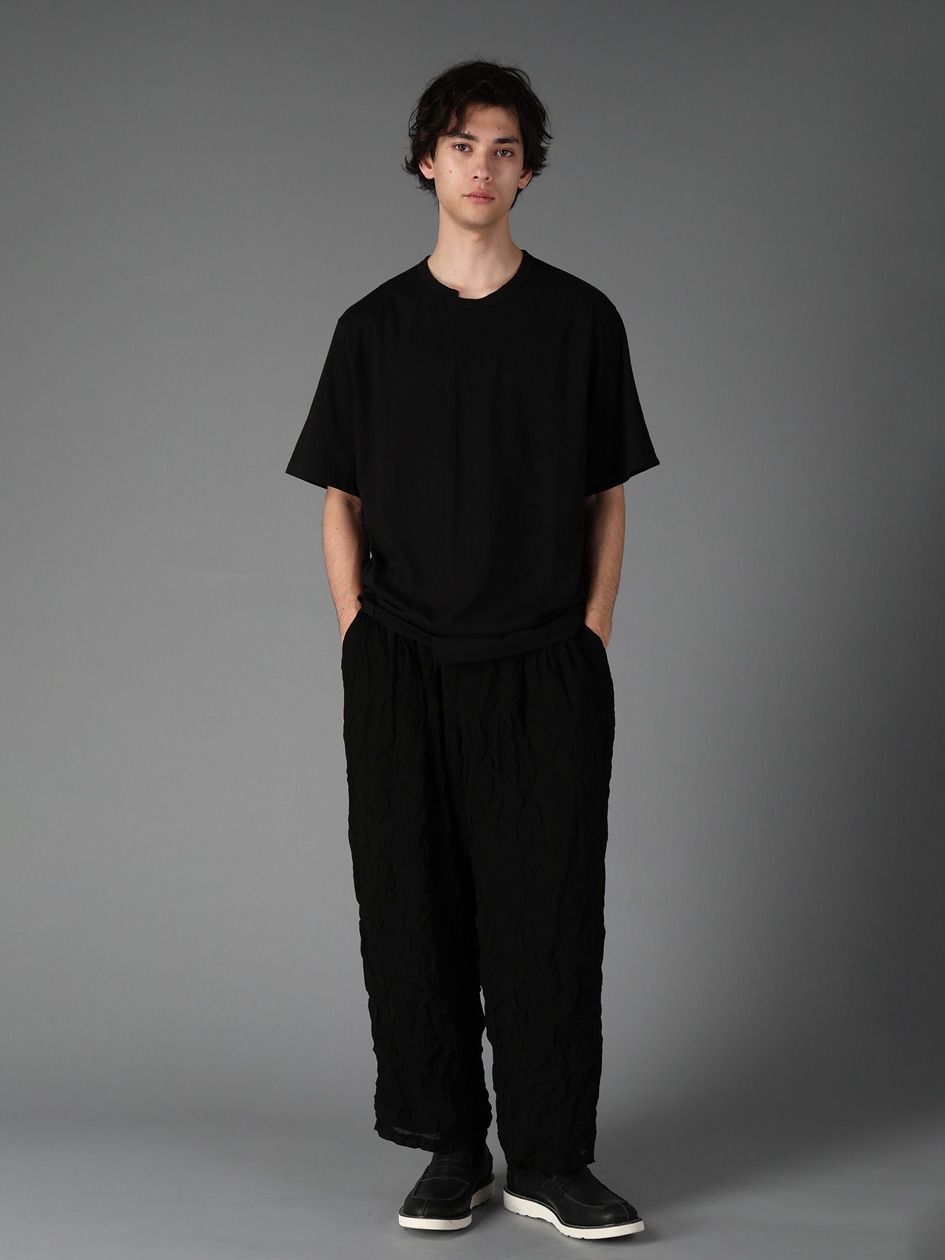 COTTON JERSEY CUT-OFF SHORT SLEEVED T