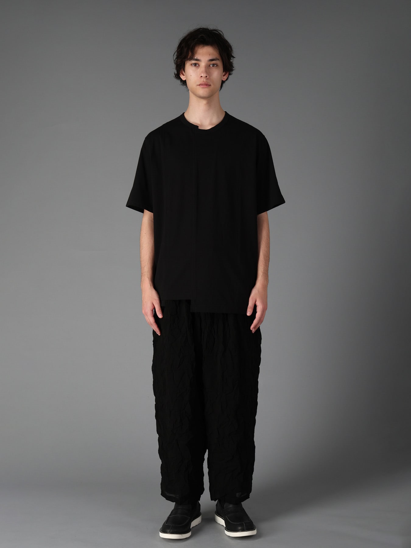 COTTON JERSEY CUT-OFF SHORT SLEEVED T