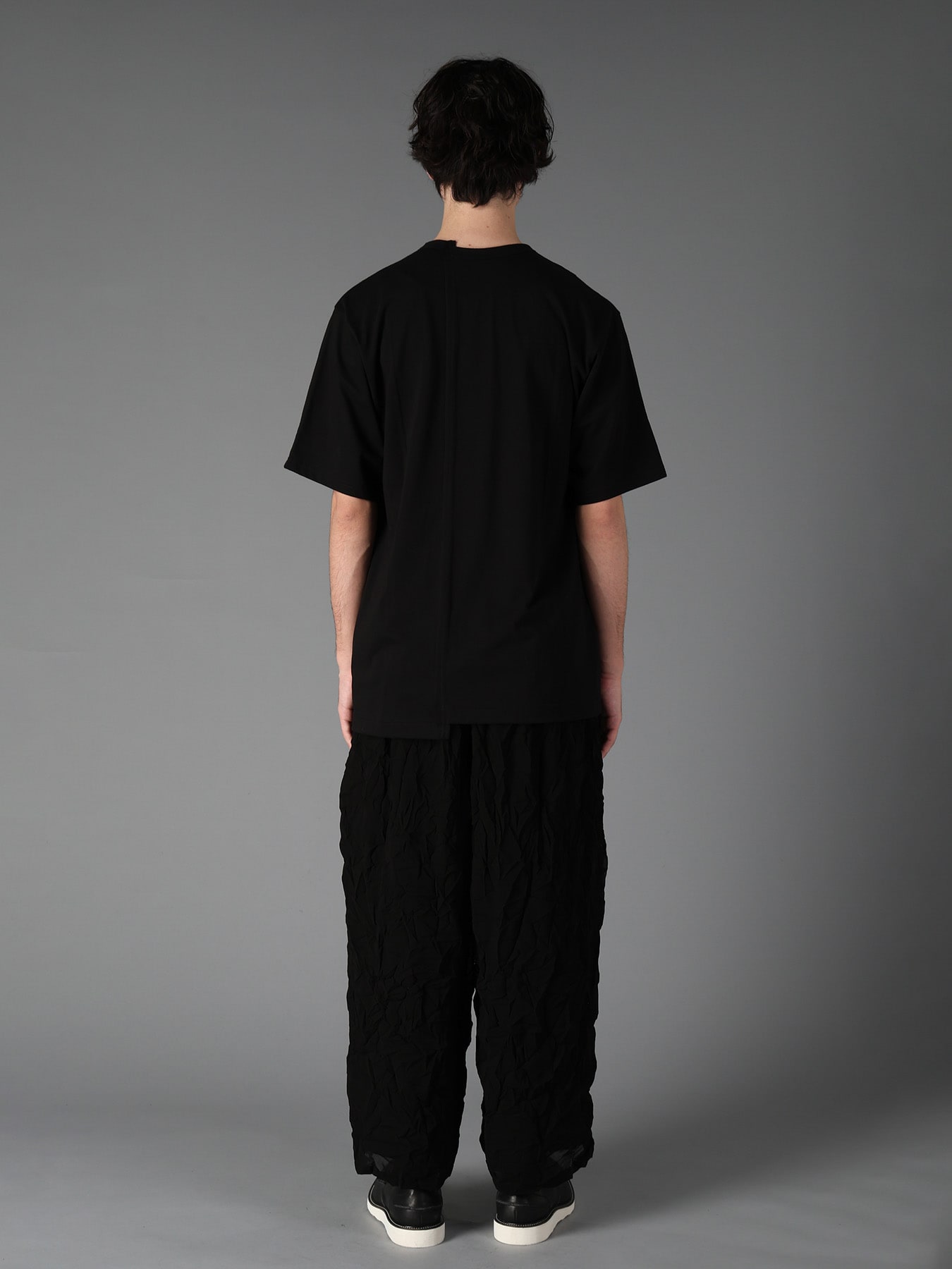 COTTON JERSEY CUT-OFF SHORT SLEEVED T