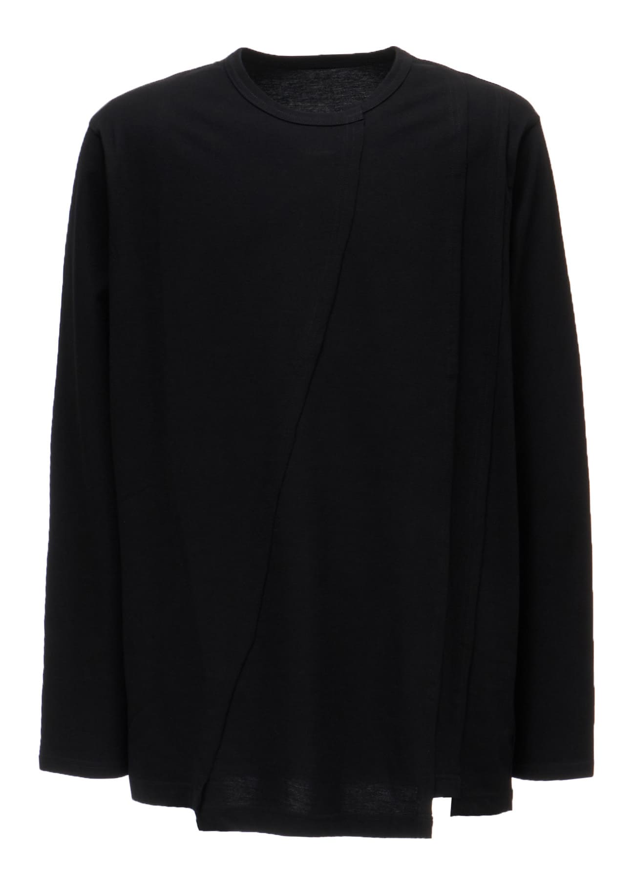 COTTON JERSEY CUT-OFF LONG SLEEVED T