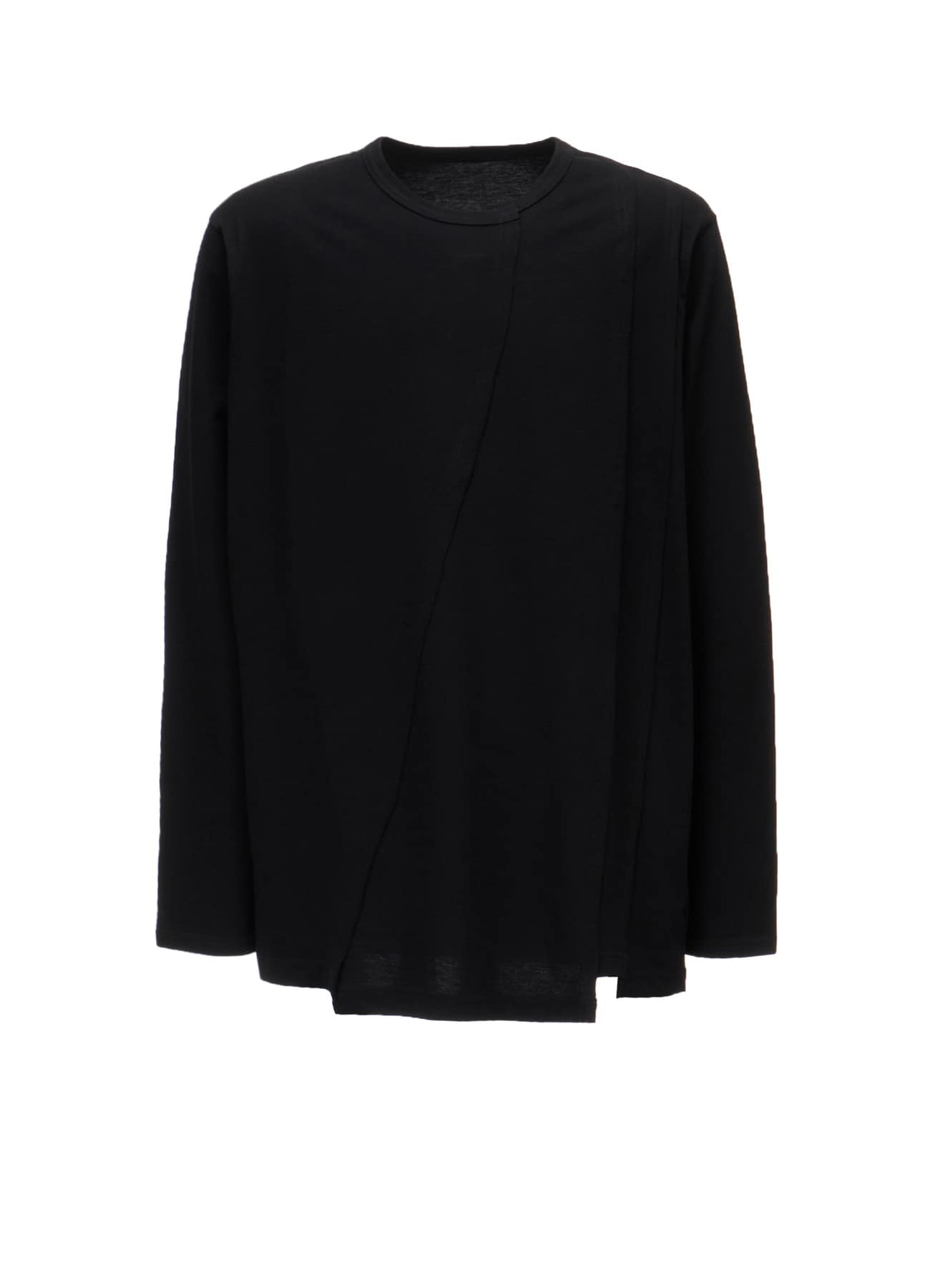 COTTON JERSEY CUT-OFF LONG SLEEVED T