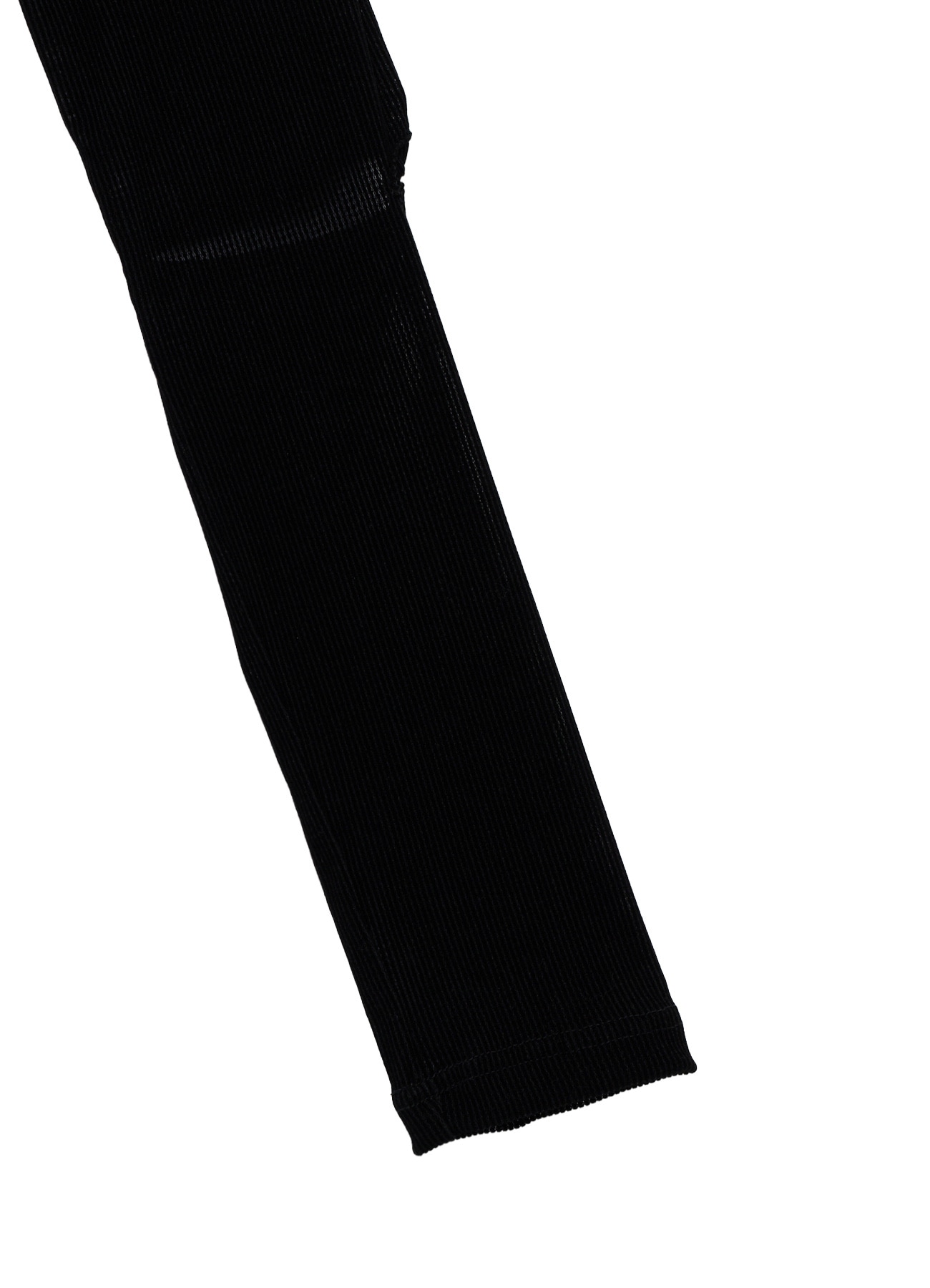 FLOCKED STRIPE ELBOW-CUT TULLE