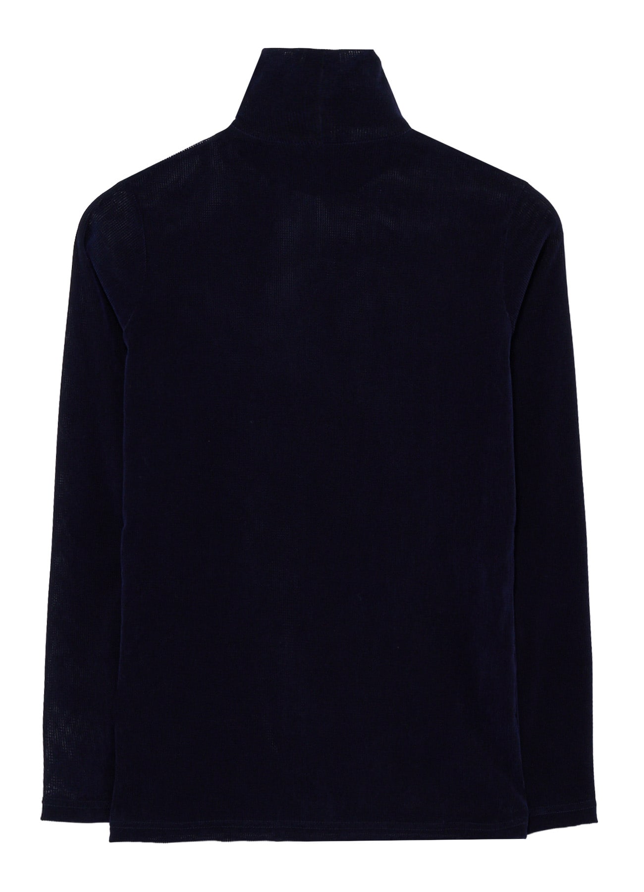 FLOCKED STRIPE HIGH-NECK TULLE
