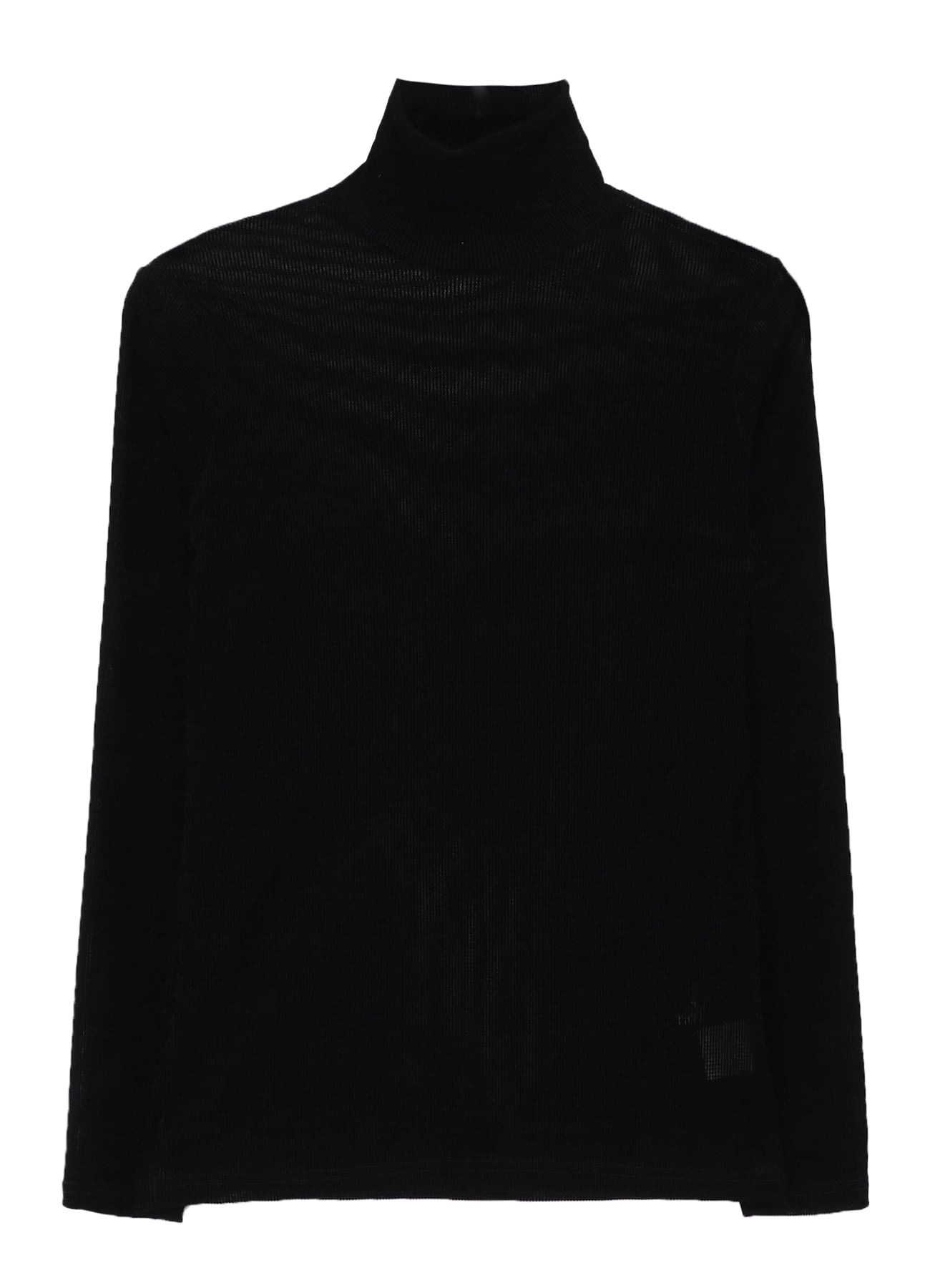 FLOCKED STRIPE HIGH-NECK TULLE