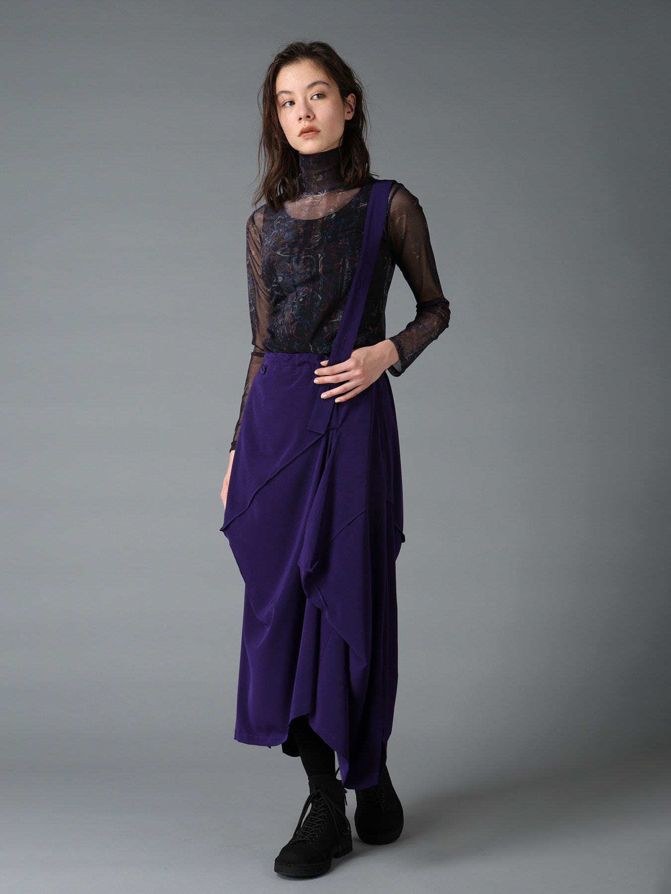 PAISLEY HIGH NECK SOFT TULLE